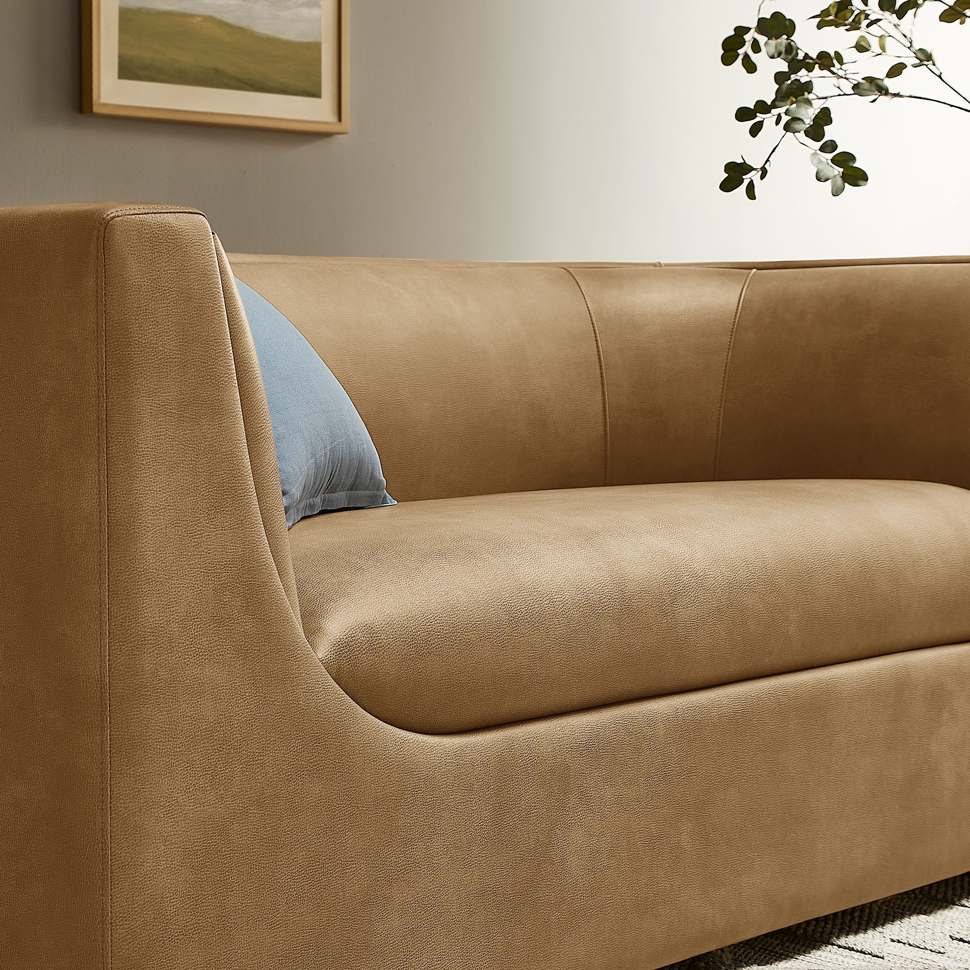 Modway EEI-7568 Hilda 67" Curved Back Vegan Leather Loveseat