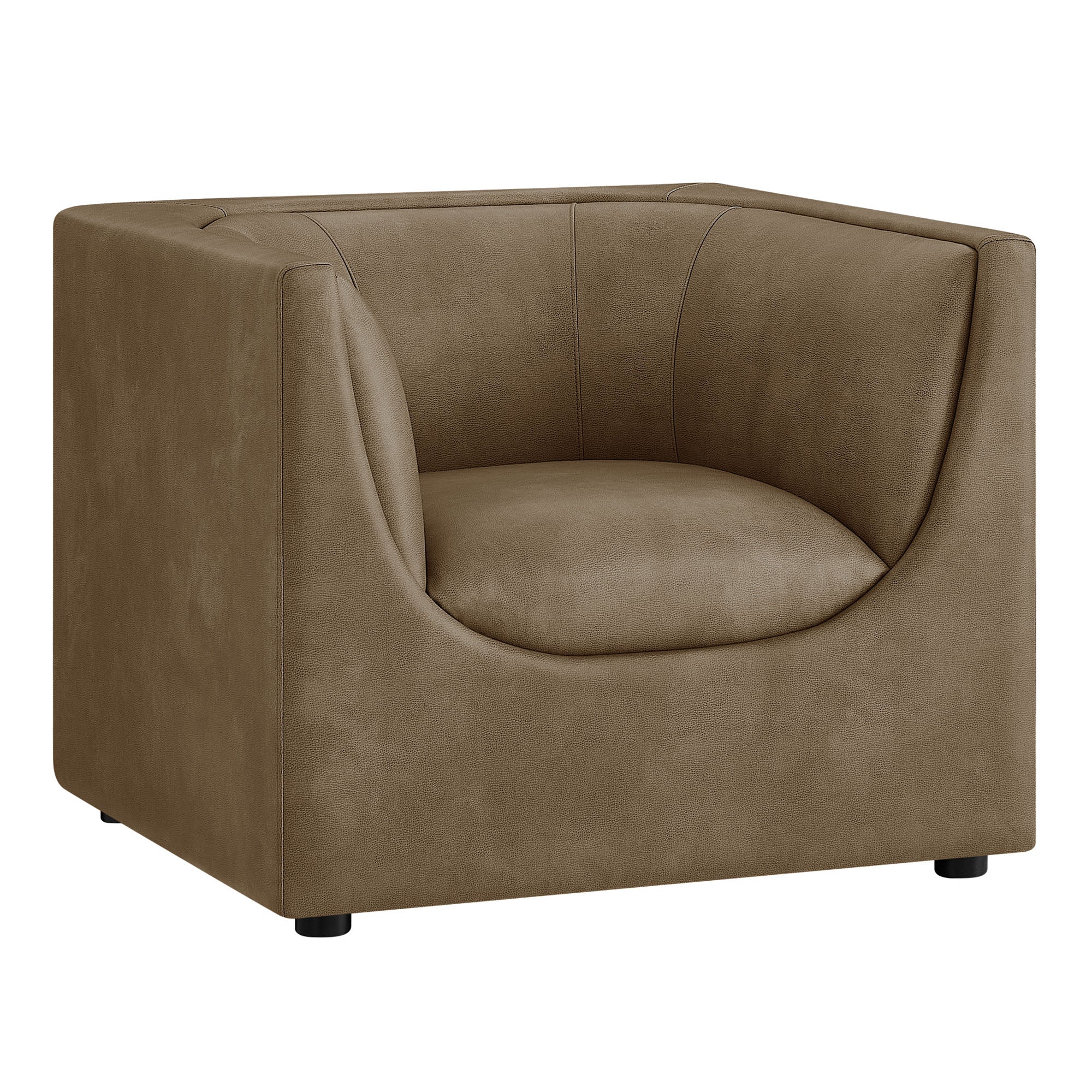 Modway EEI-7569 Hilda Curved Back Vegan Leather Armchair