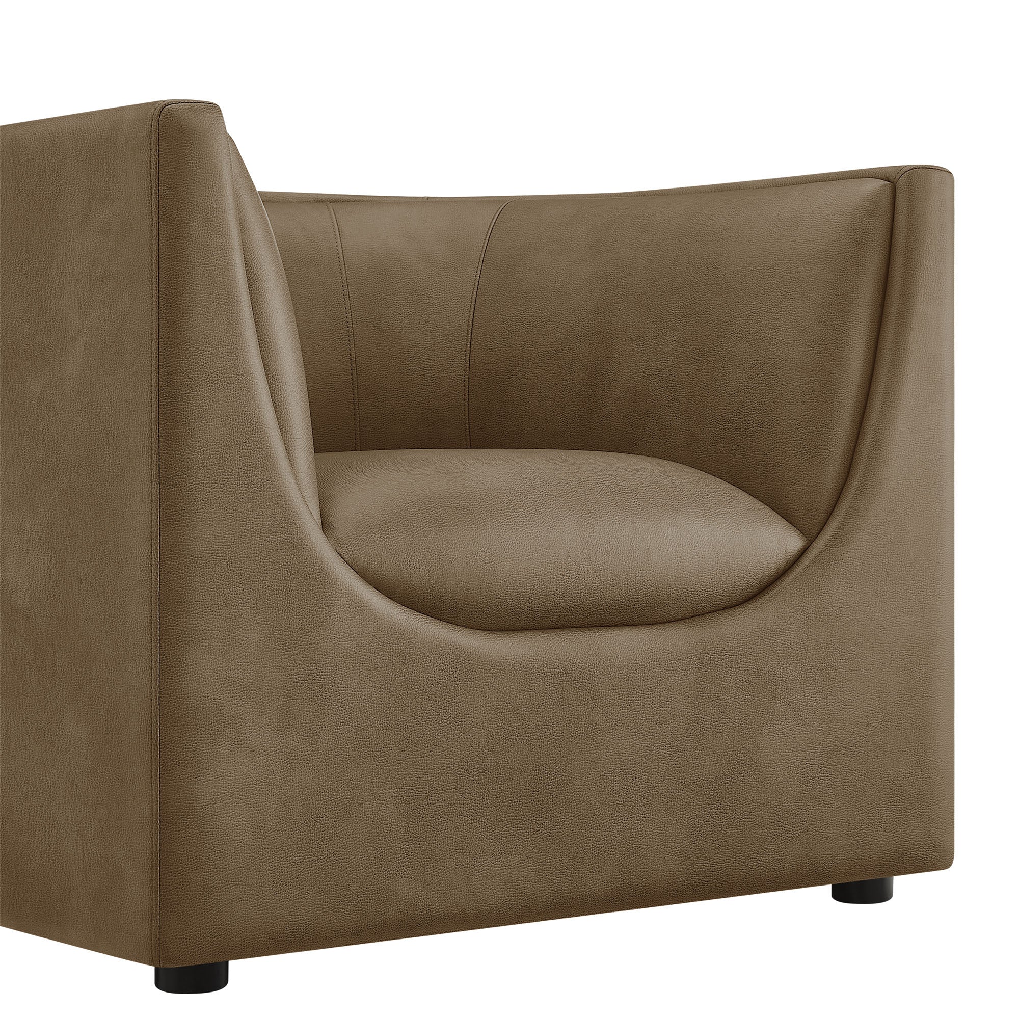 Modway EEI-7569 Hilda Curved Back Vegan Leather Armchair