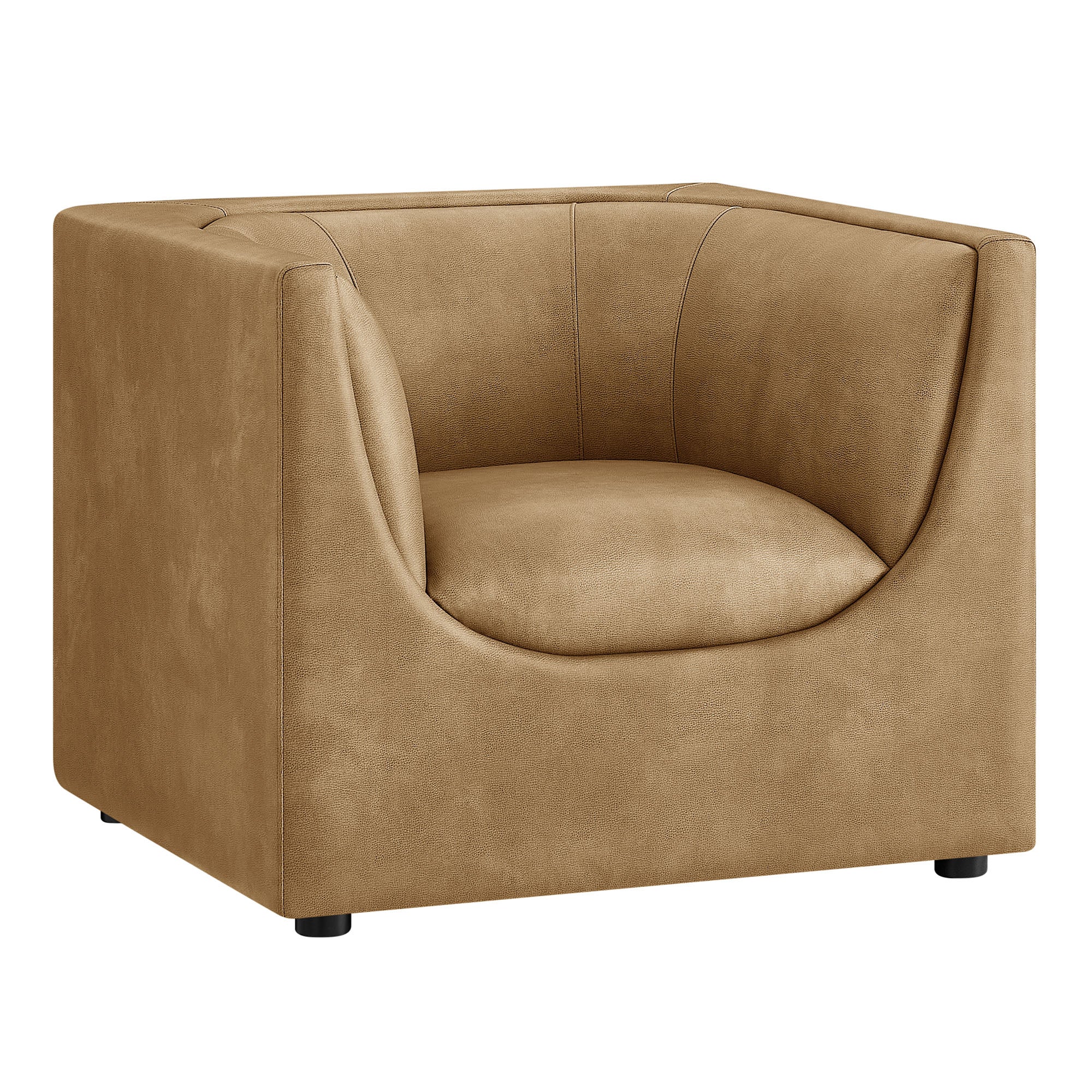 Modway EEI-7569 Hilda Curved Back Vegan Leather Armchair