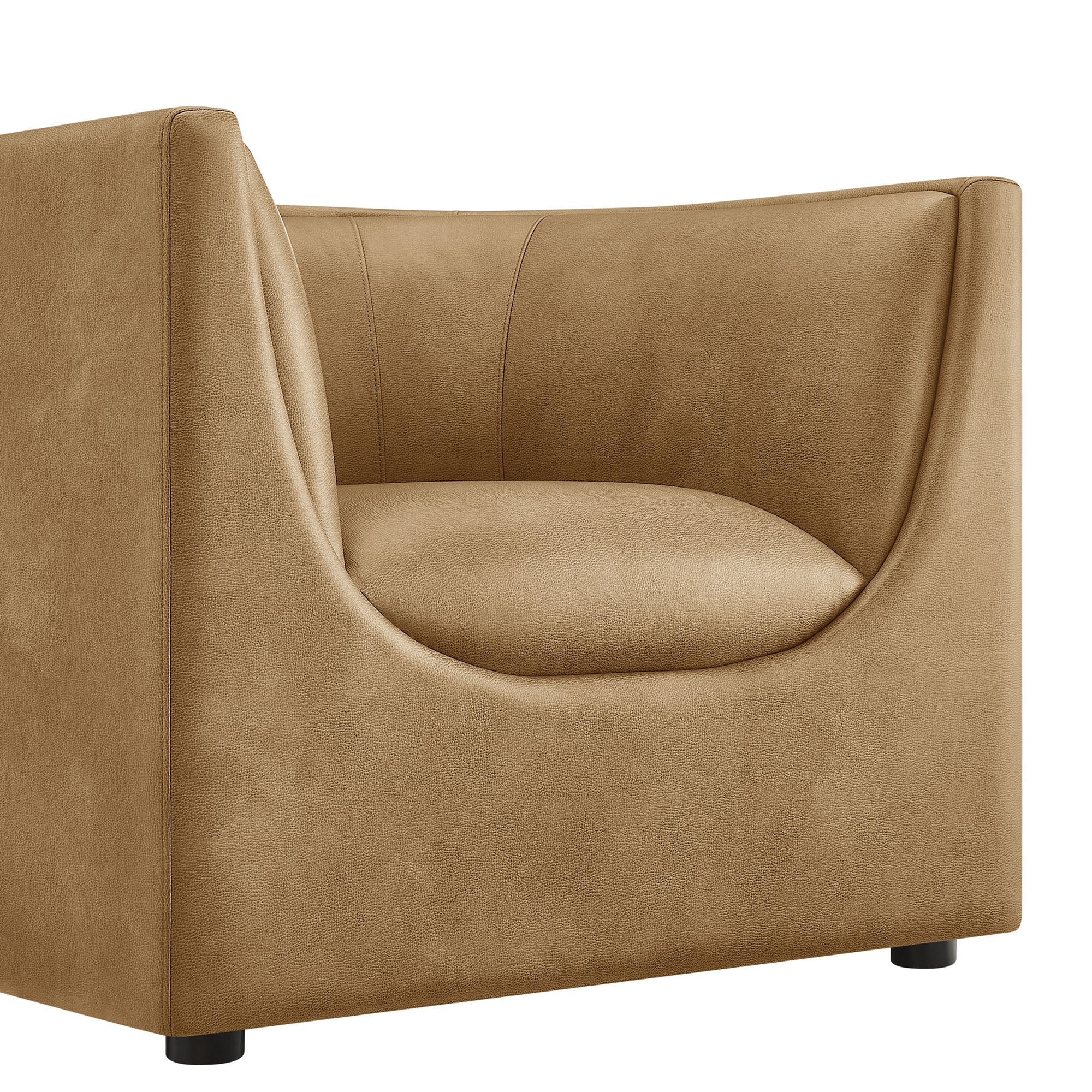 Modway EEI-7569 Hilda Curved Back Vegan Leather Armchair