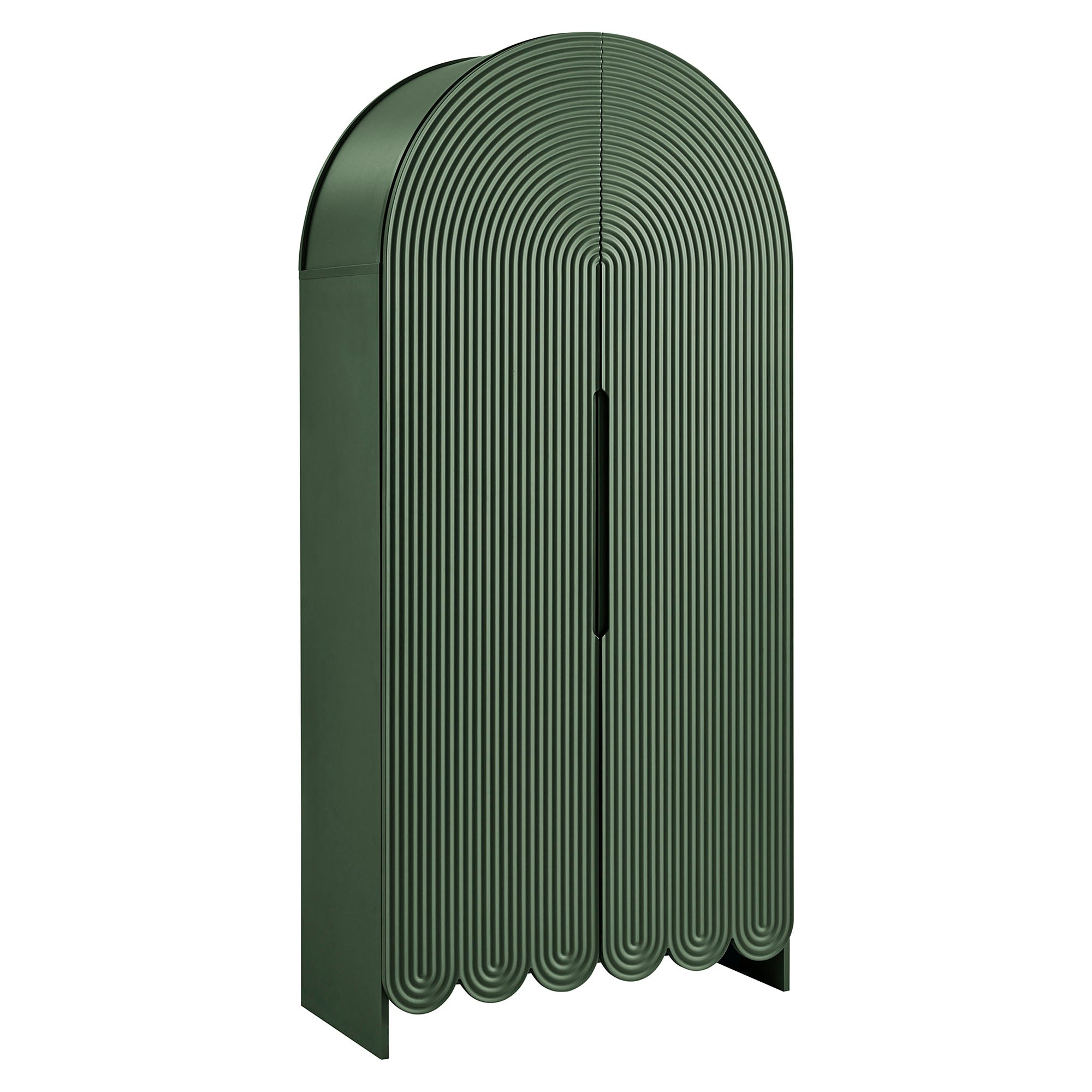 Modway Dahlia 78 Inch Fluted and Scalloped Arched Storage Cabinet