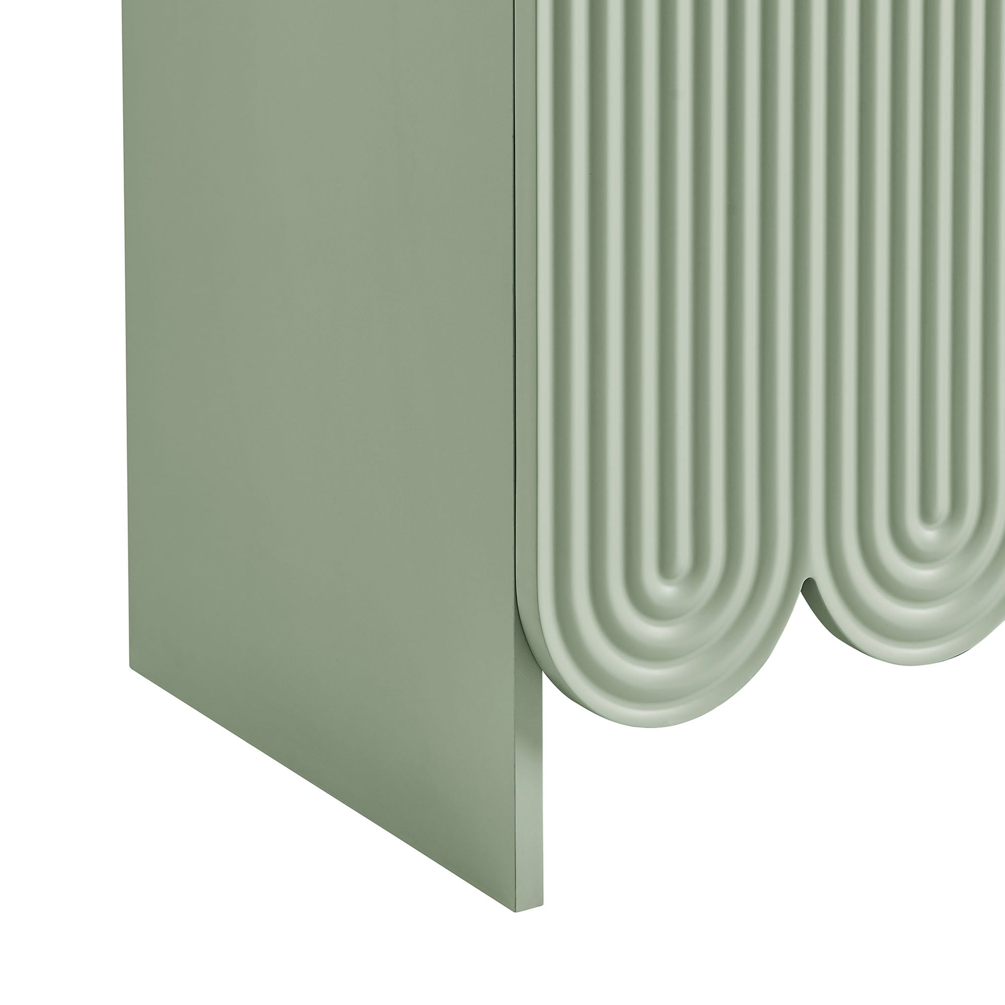 Modway Dahlia 78 Inch Fluted and Scalloped Arched Storage Cabinet