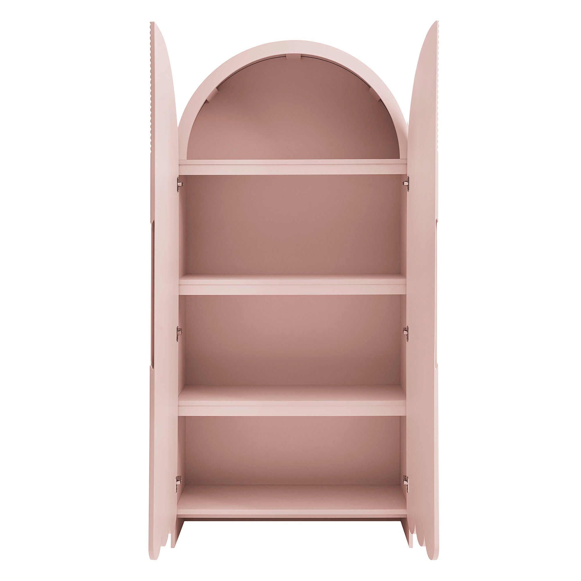 Modway Dahlia 78 Inch Fluted and Scalloped Arched Storage Cabinet