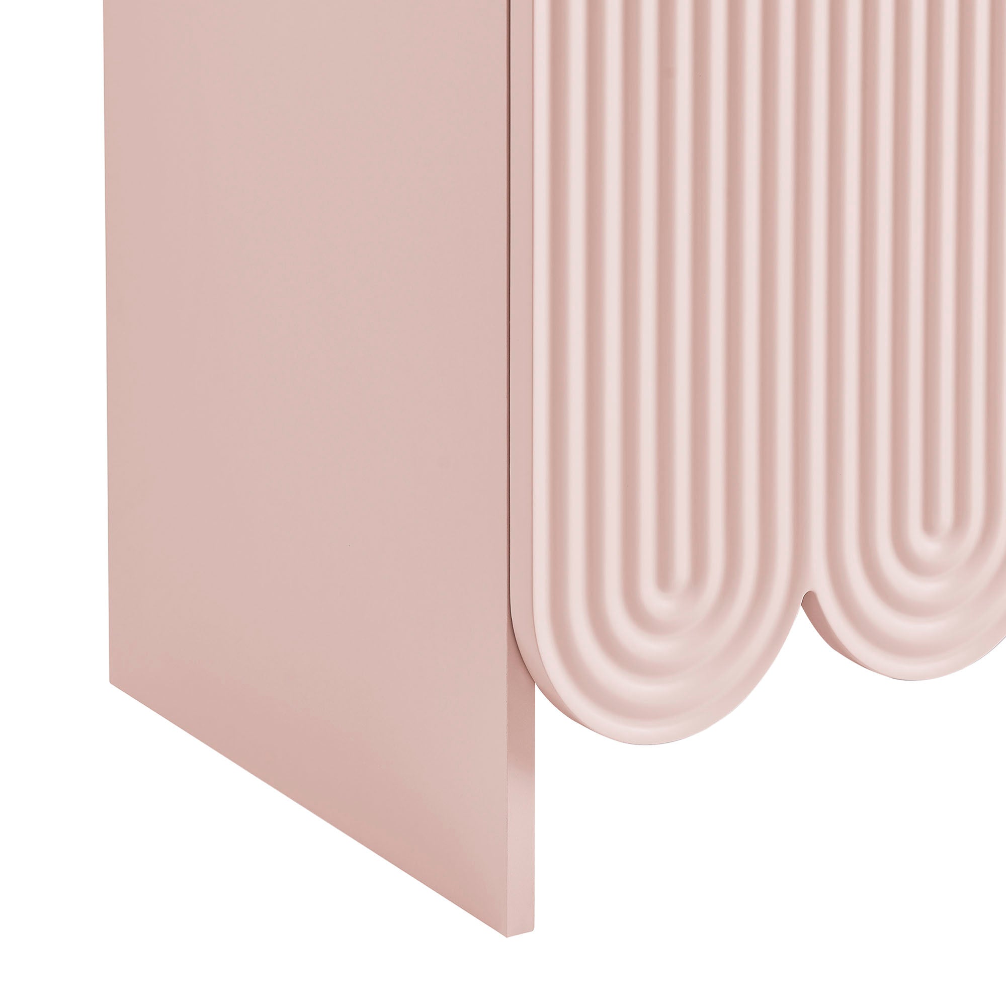 Modway Dahlia 78 Inch Fluted and Scalloped Arched Storage Cabinet