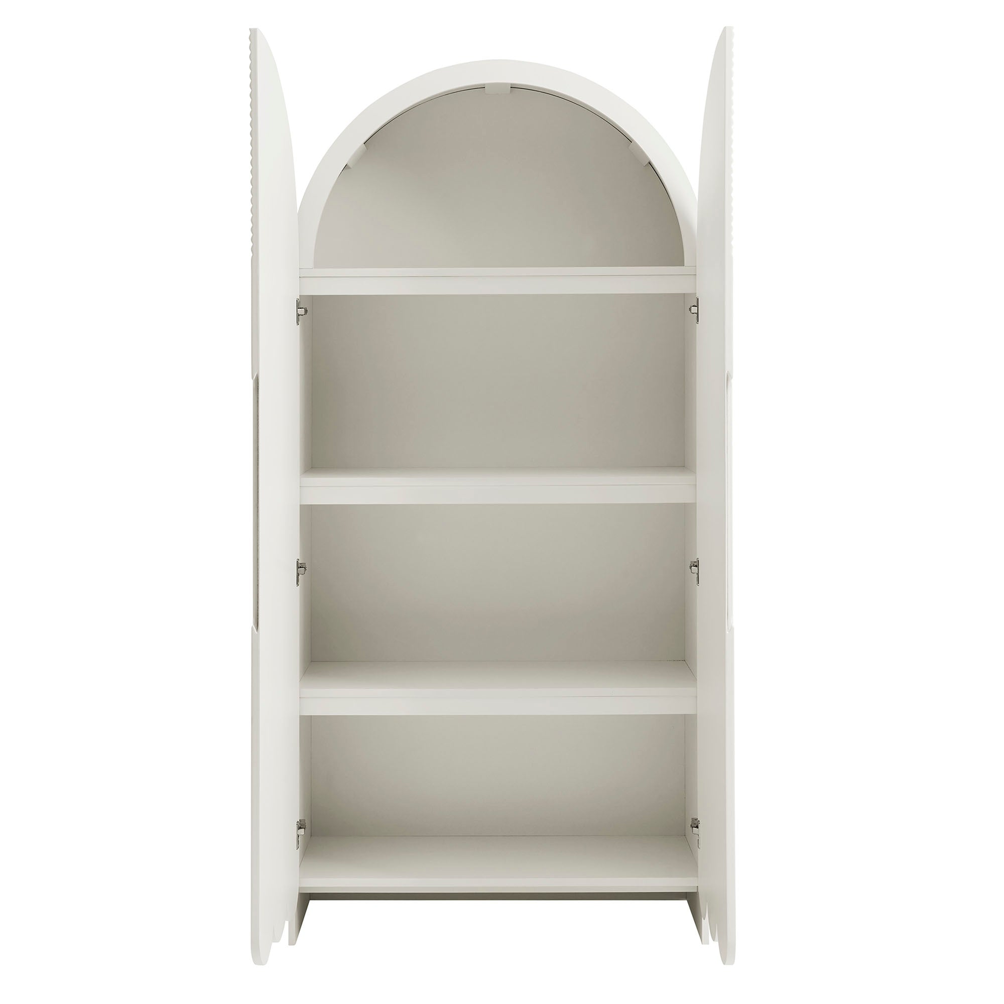 Modway Dahlia 78 Inch Fluted and Scalloped Arched Storage Cabinet
