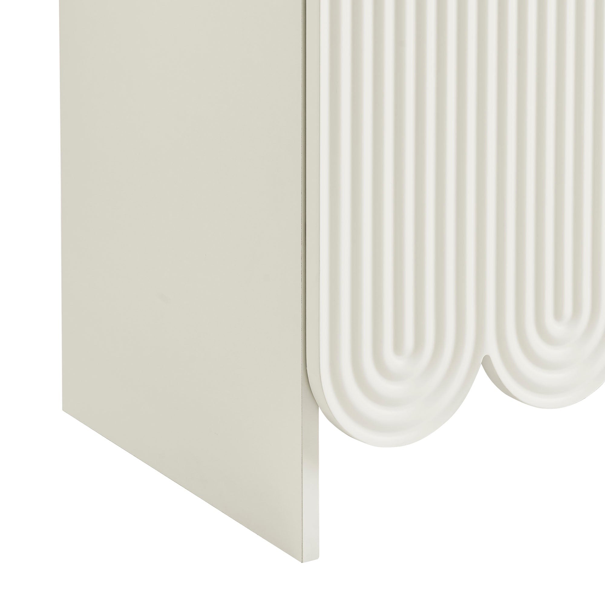 Modway Dahlia 78 Inch Fluted and Scalloped Arched Storage Cabinet