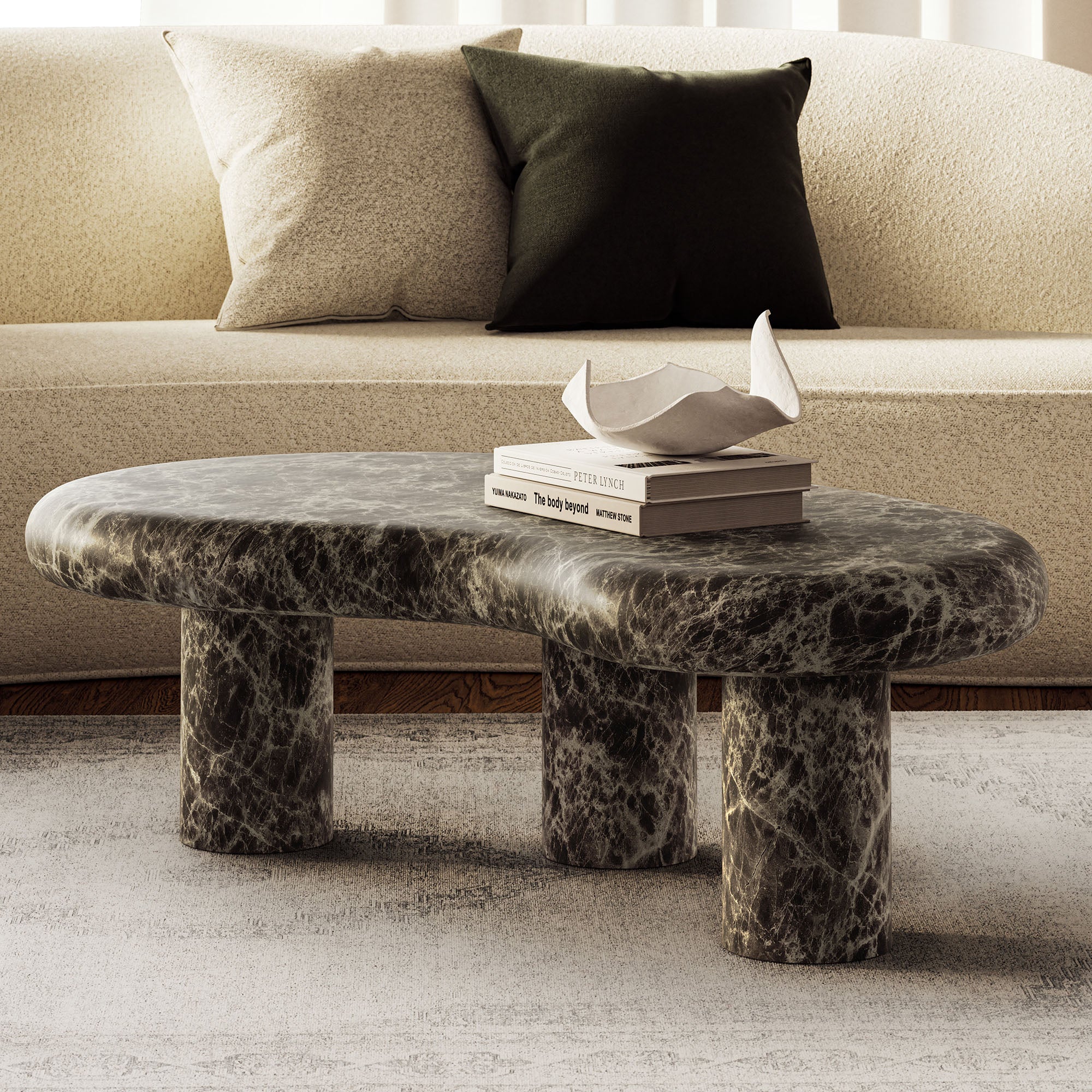 Modway Elowen Outdoor Patio Faux Marble Coffee Table