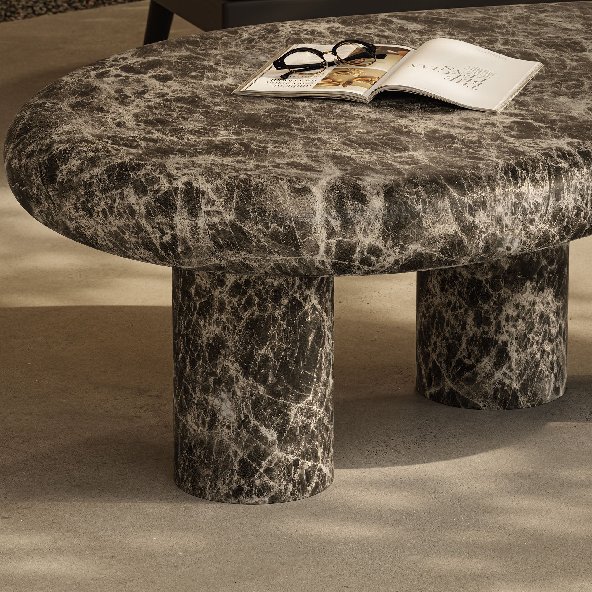 Modway Elowen Outdoor Patio Faux Marble Coffee Table
