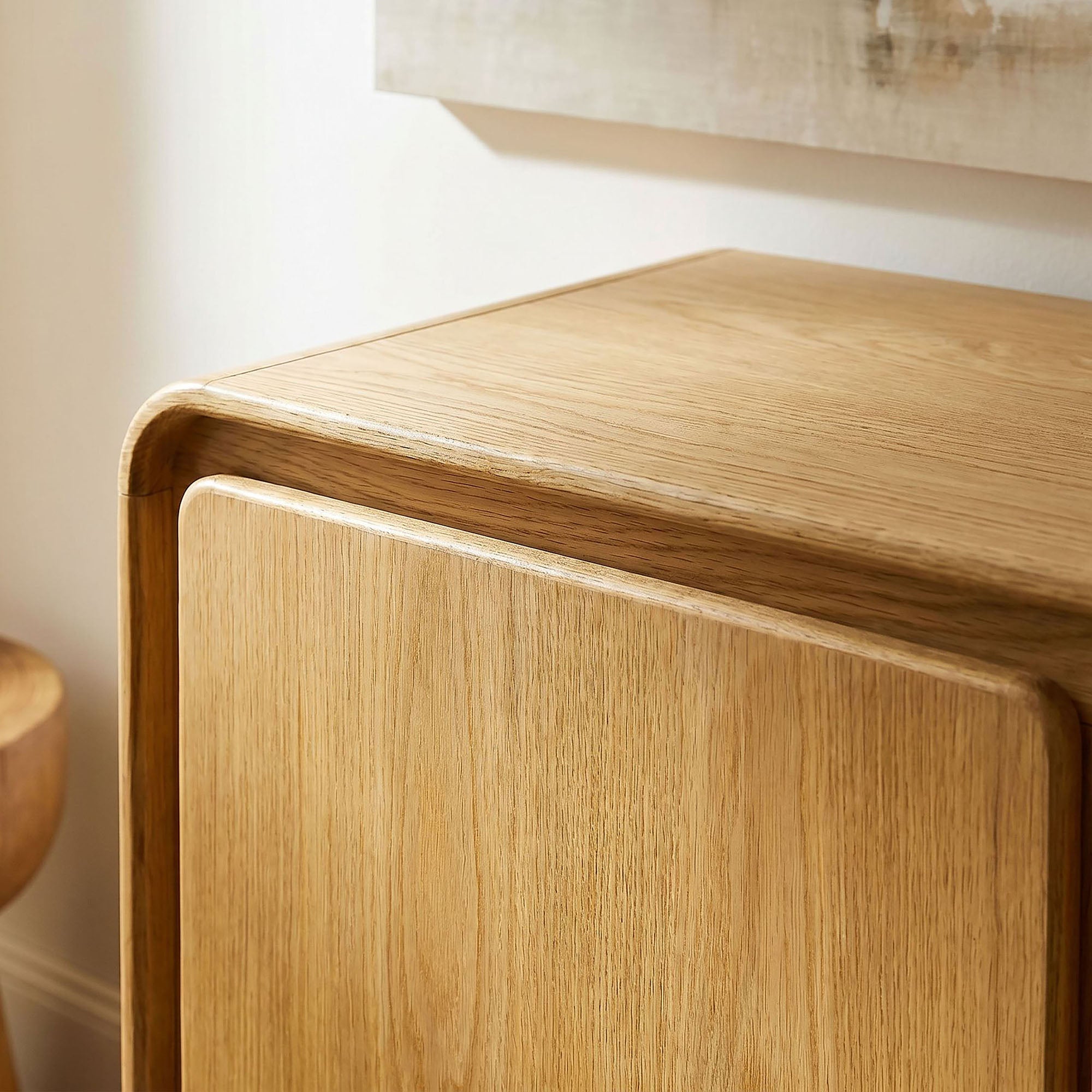 Modway EEI-7575 Lumo 3-Door Curved Wood Accent Cabinet