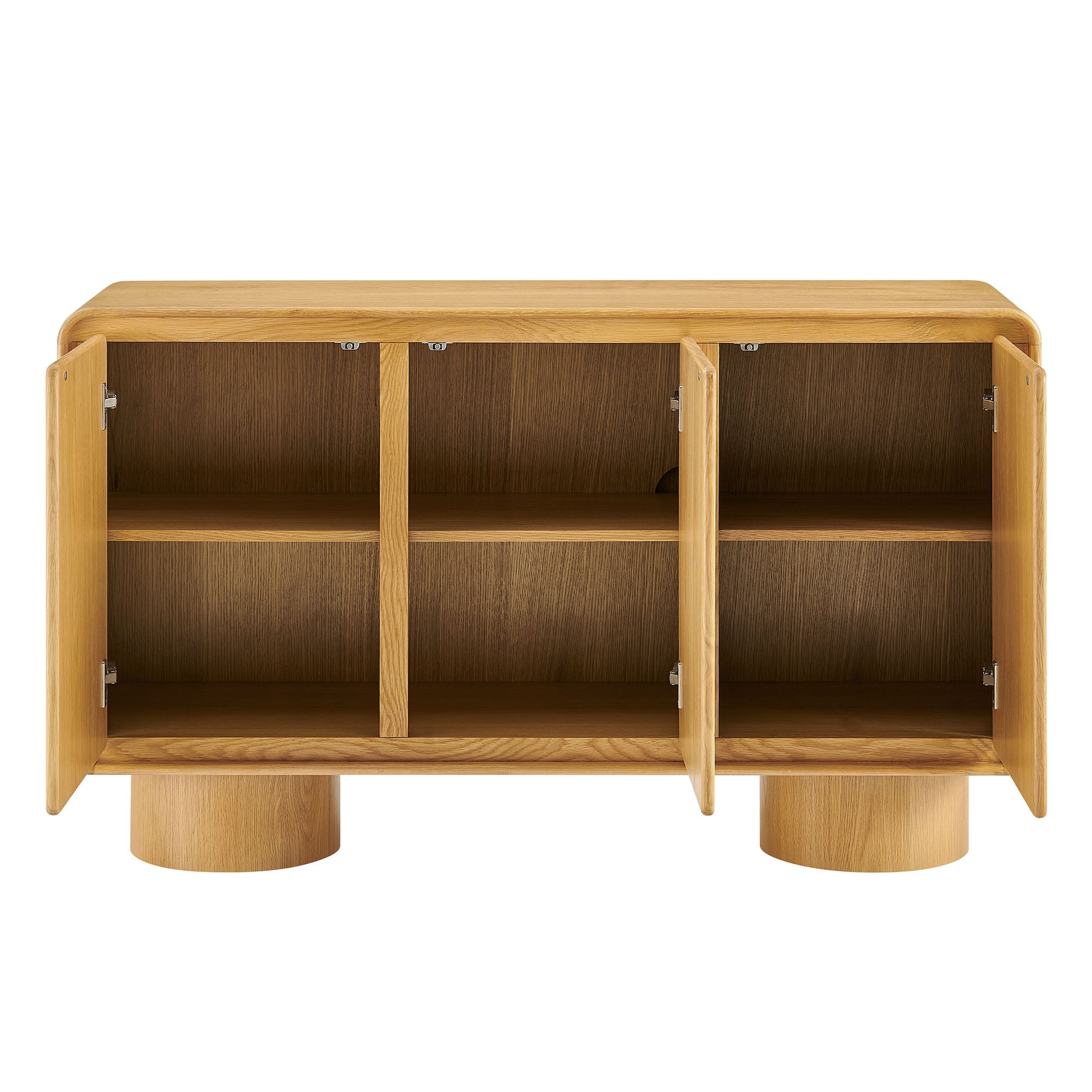 Modway EEI-7575 Lumo 3-Door Curved Wood Accent Cabinet