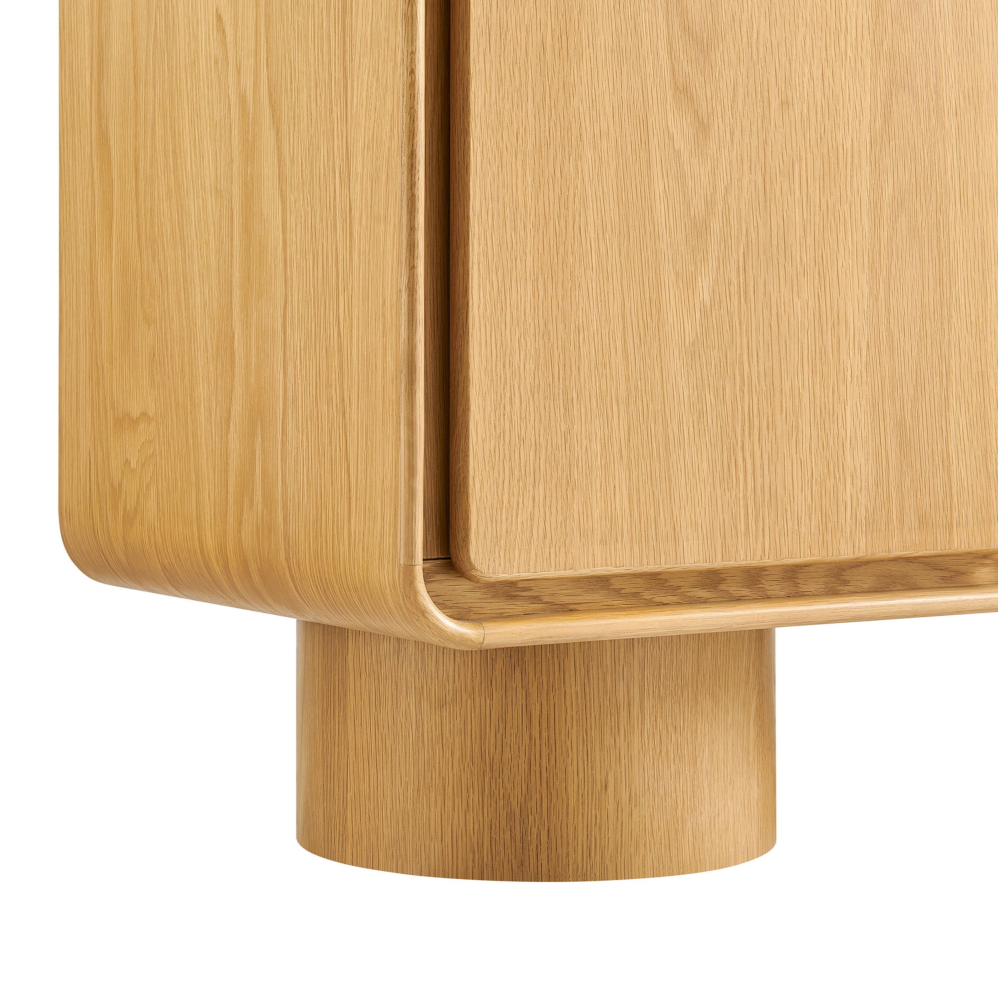 Modway EEI-7575 Lumo 3-Door Curved Wood Accent Cabinet
