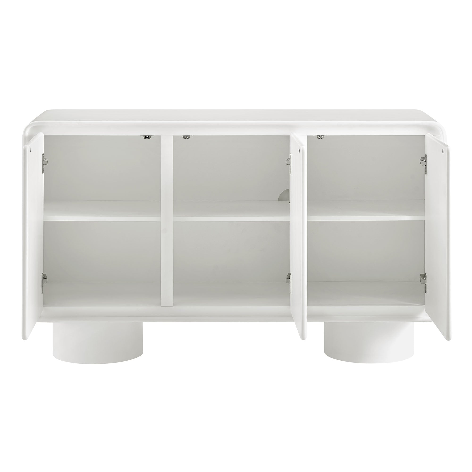 Modway EEI-7576 Lumo 3-Door Curved Wood Accent Cabinet