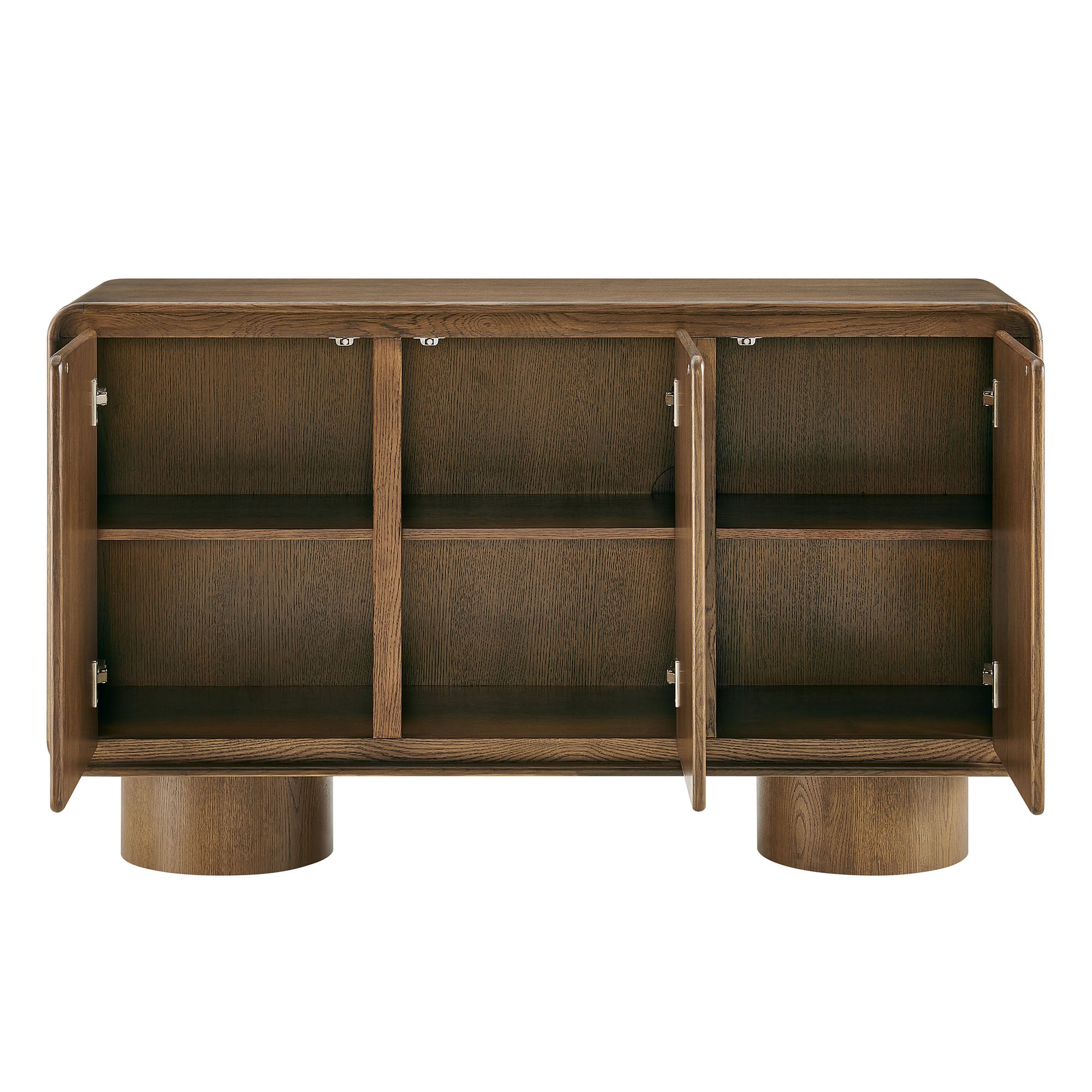 Modway EEI-7577 Lumo 3-Door Curved Wood Accent Cabinet