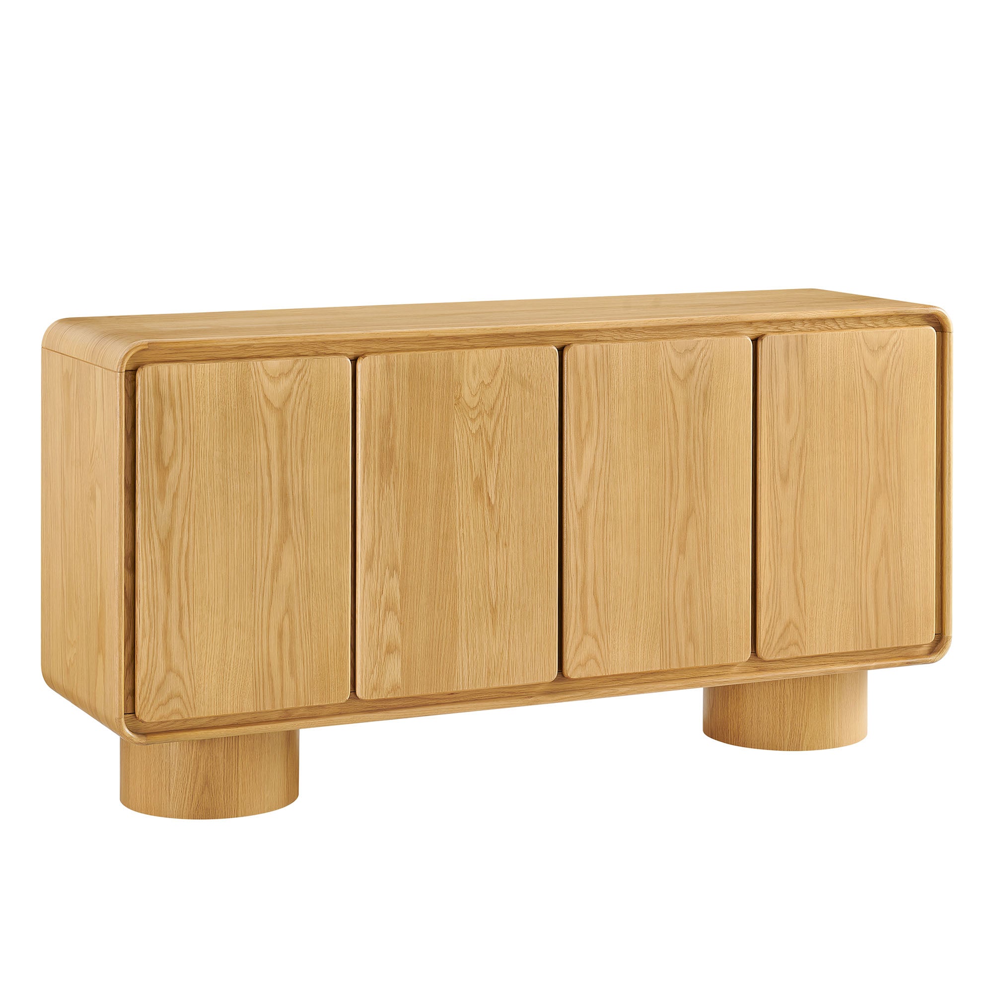 Modway EEI-7578 Lumo 4-Door Curved Wood Accent Cabinet