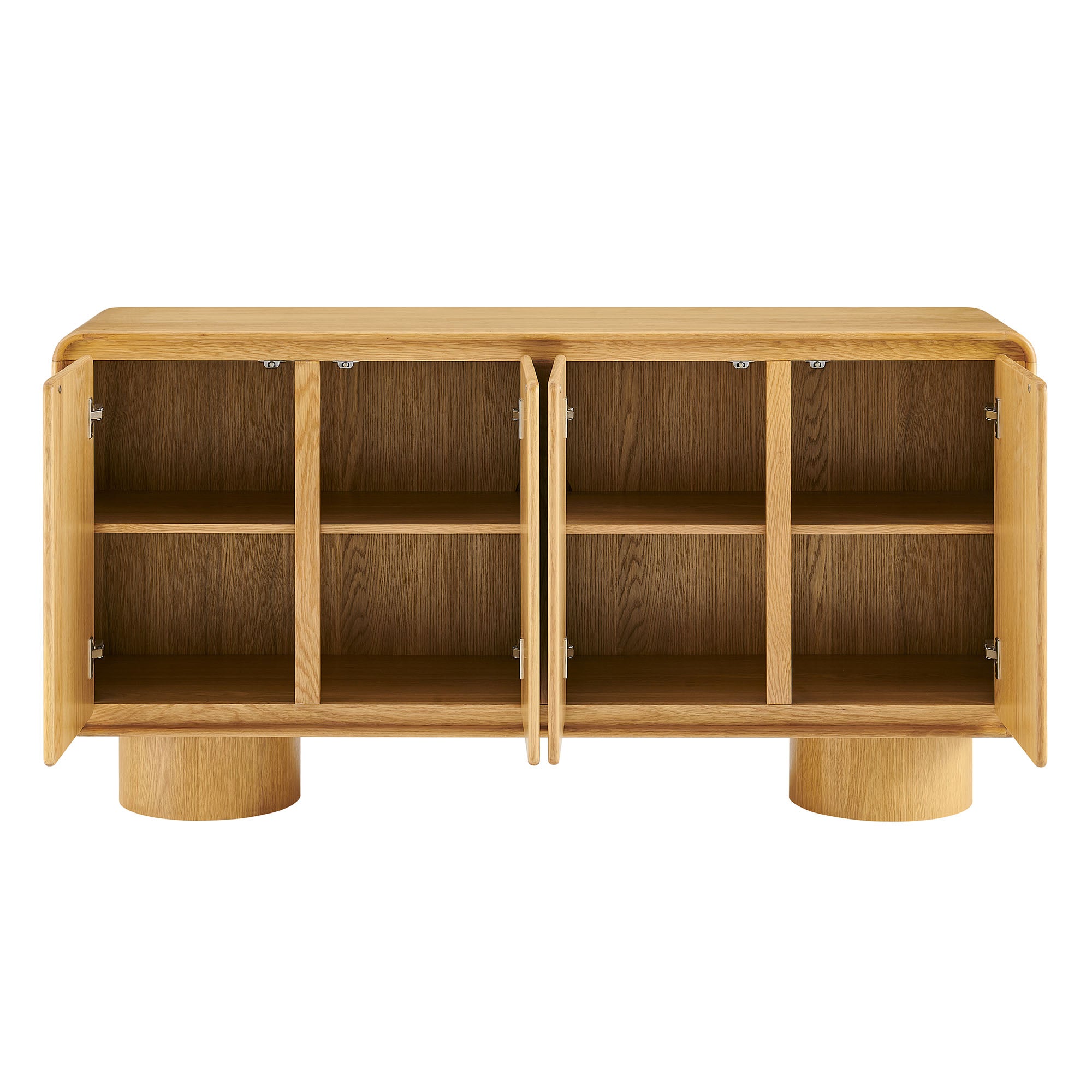 Modway EEI-7578 Lumo 4-Door Curved Wood Accent Cabinet