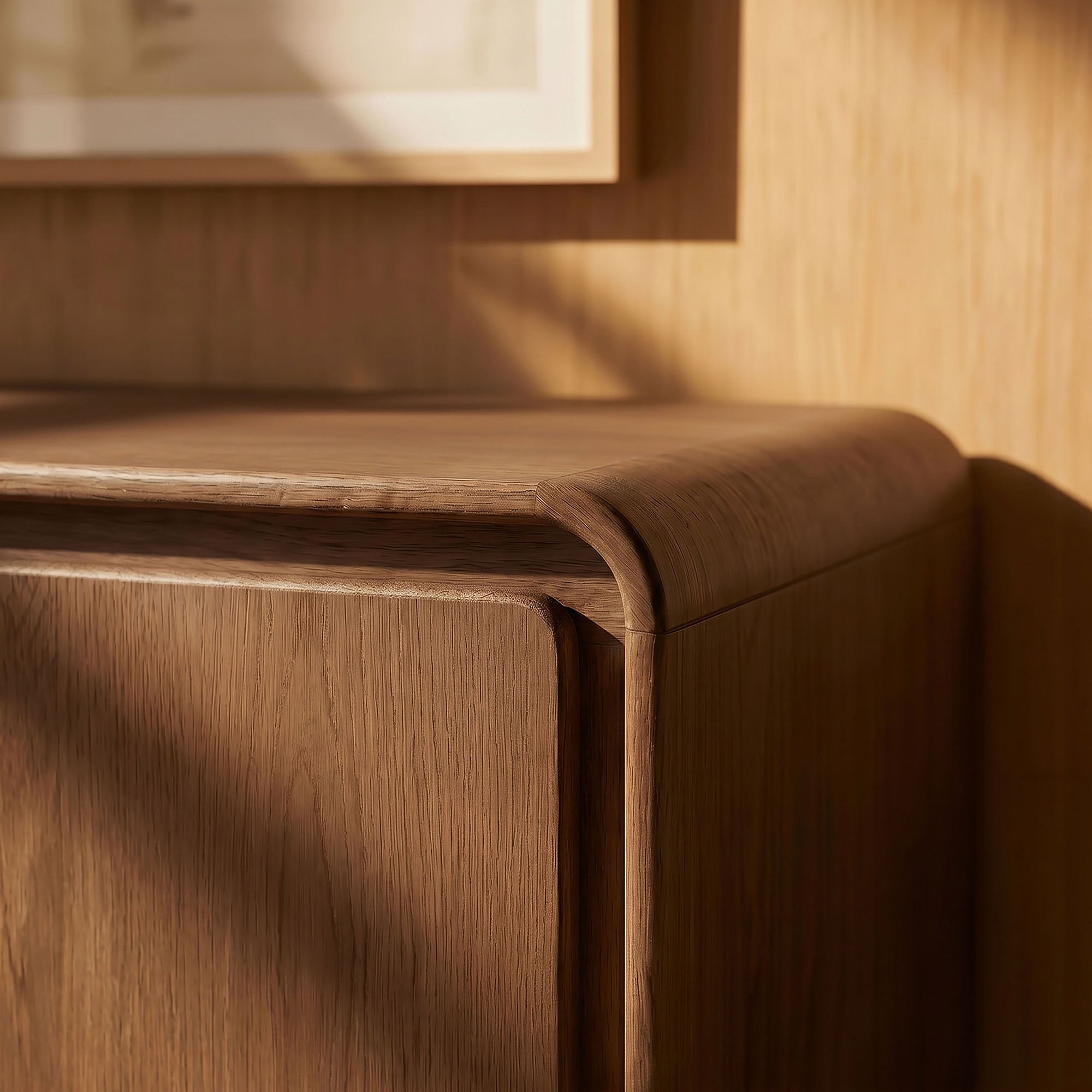 Modway EEI-7580 Lumo 4-Door Curved Wood Accent Cabinet