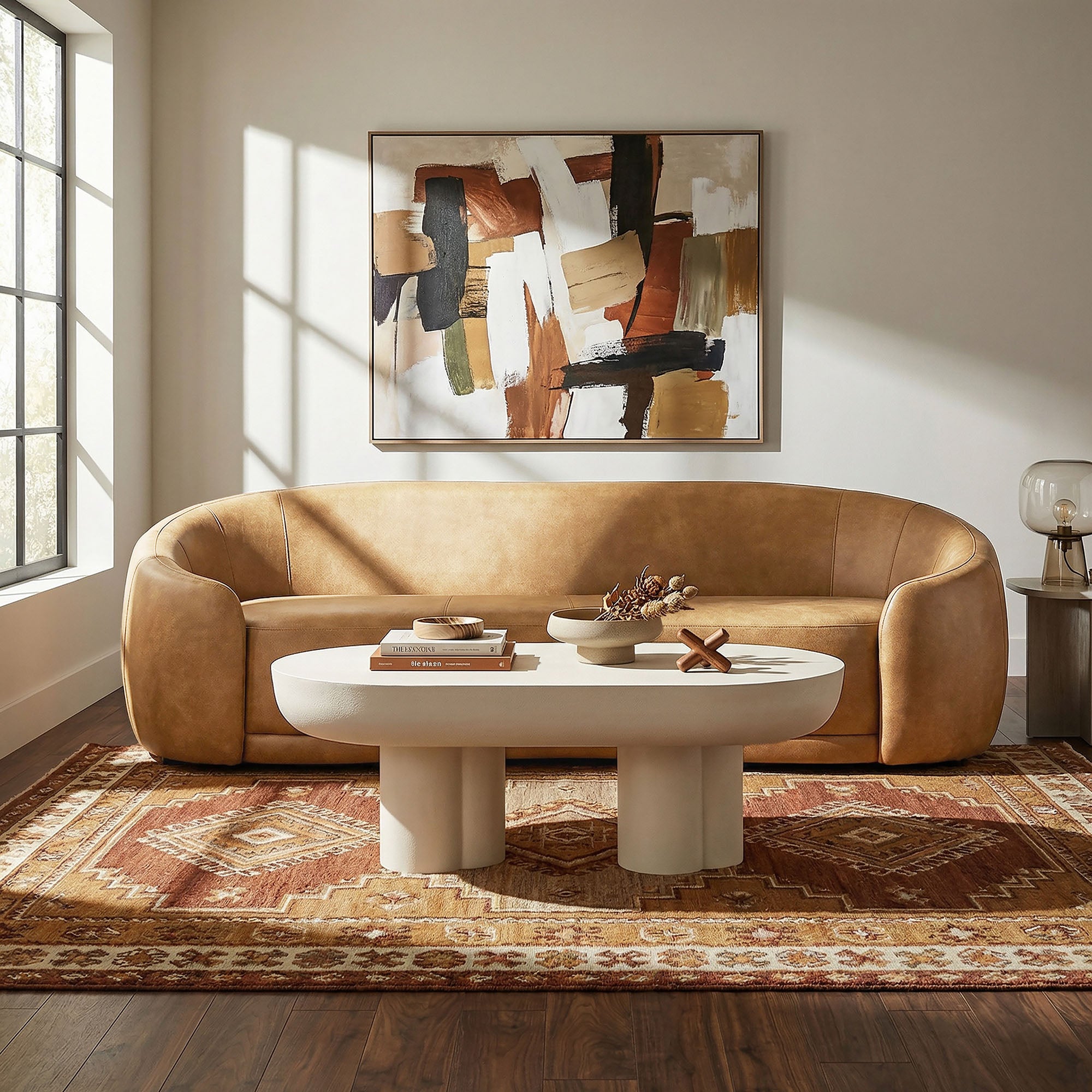 Modway EEI-7582 Contessa Curved Vegan Leather Sofa