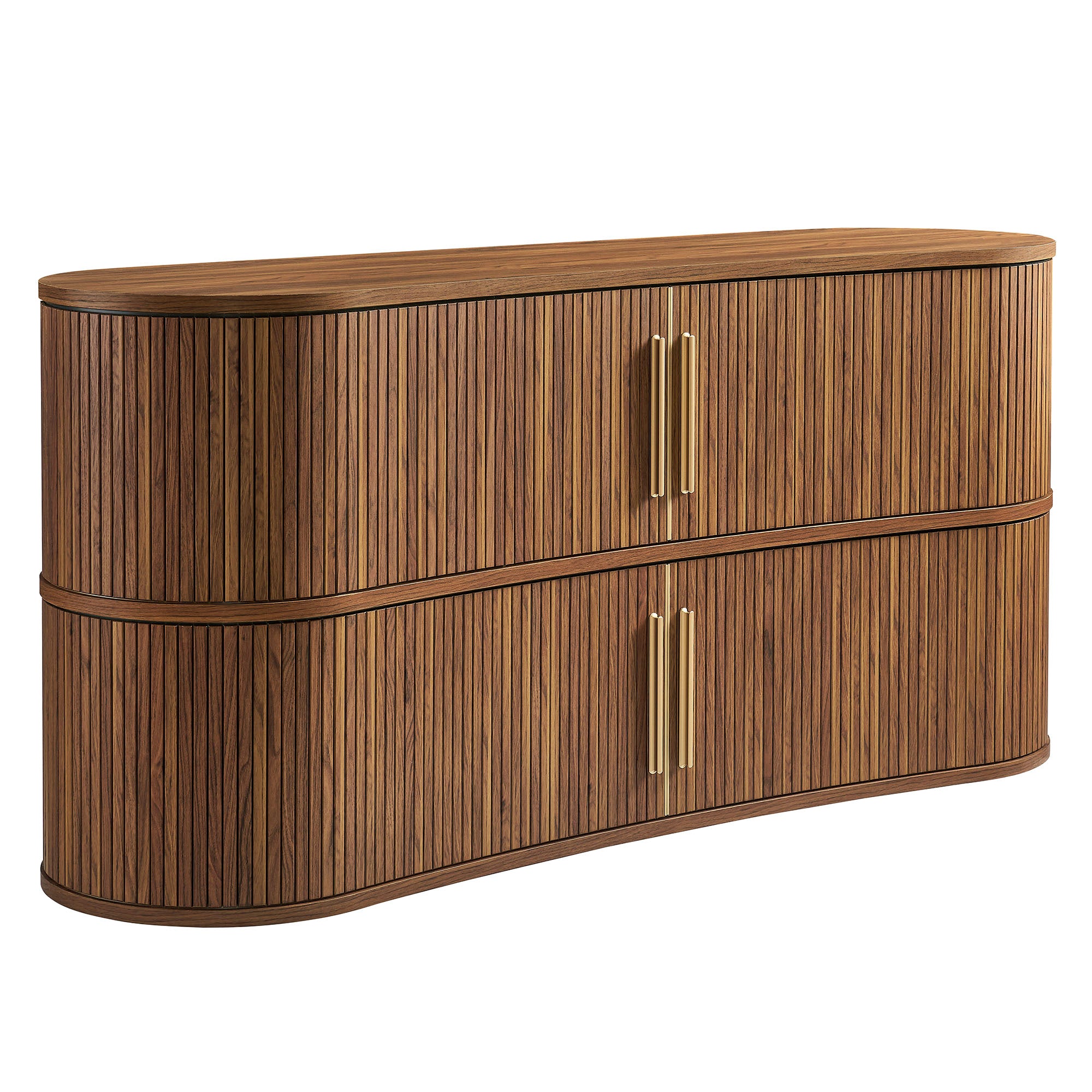 Modway Radcliffe 63" Curved Fluted Sideboard Buffet Cabinet