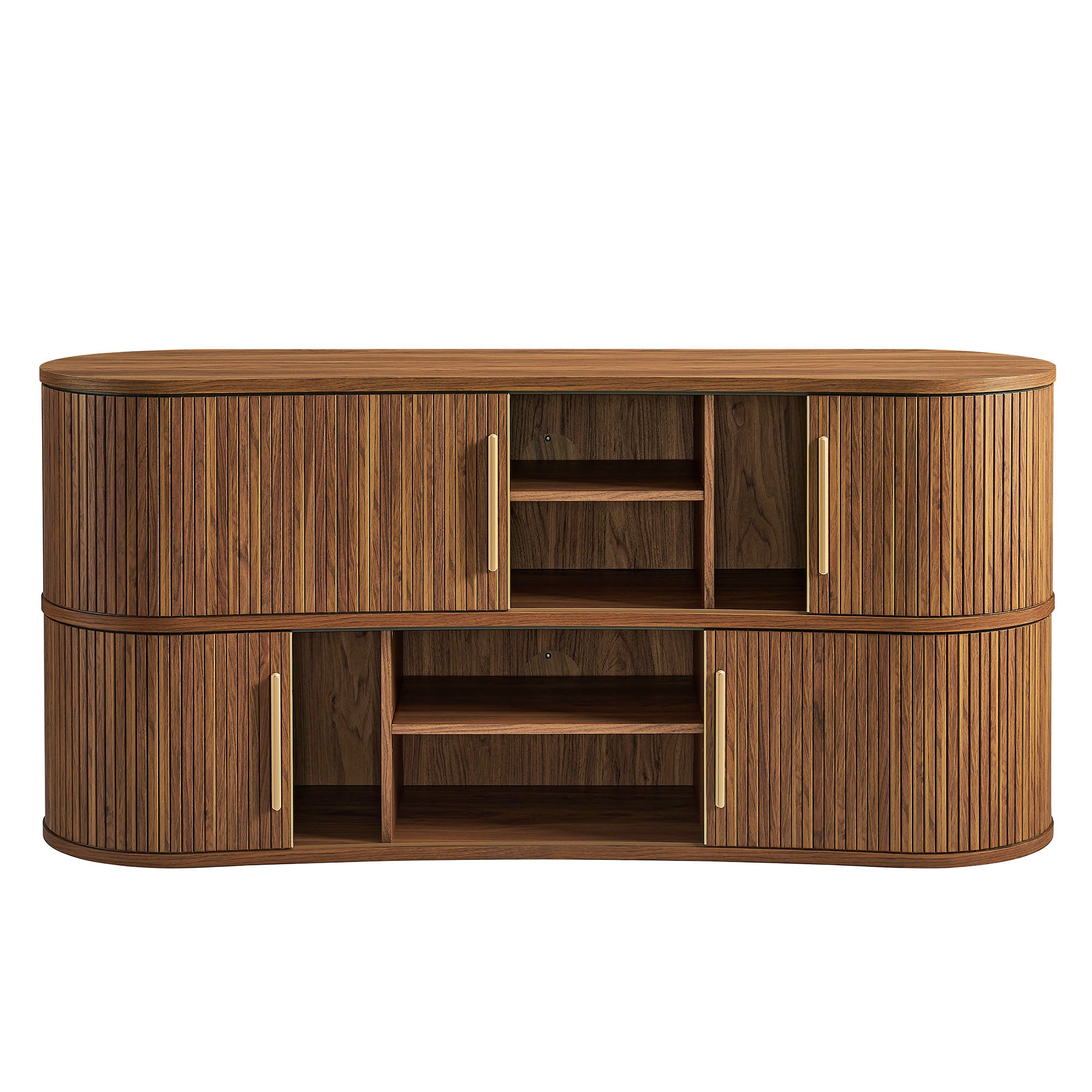 Modway EEI-7583 Radcliffe 63" Curved Fluted Sideboard Buffet Cabinet