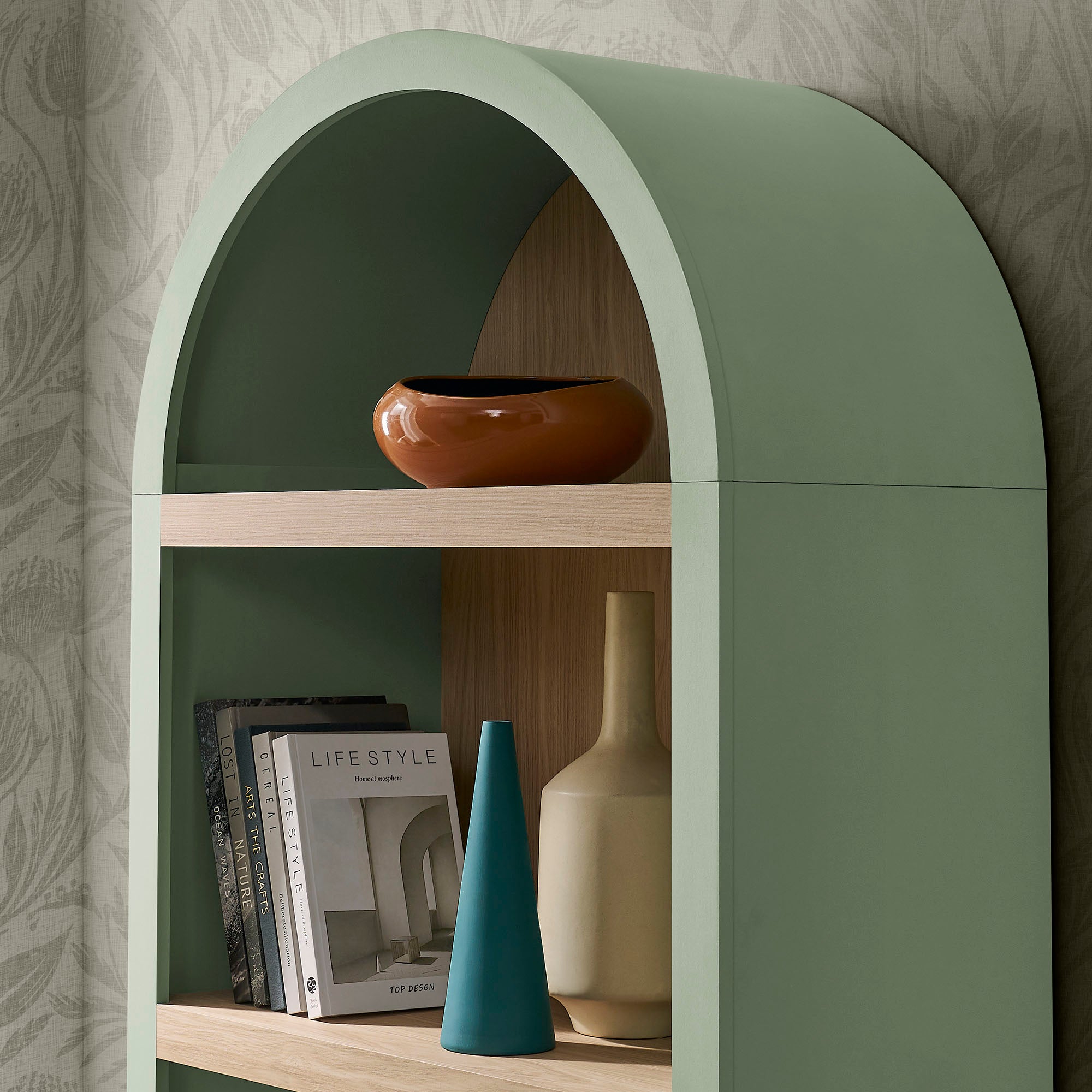 Modway EEI-7584 Caleb 4 Arched Display Shelf Bookcase