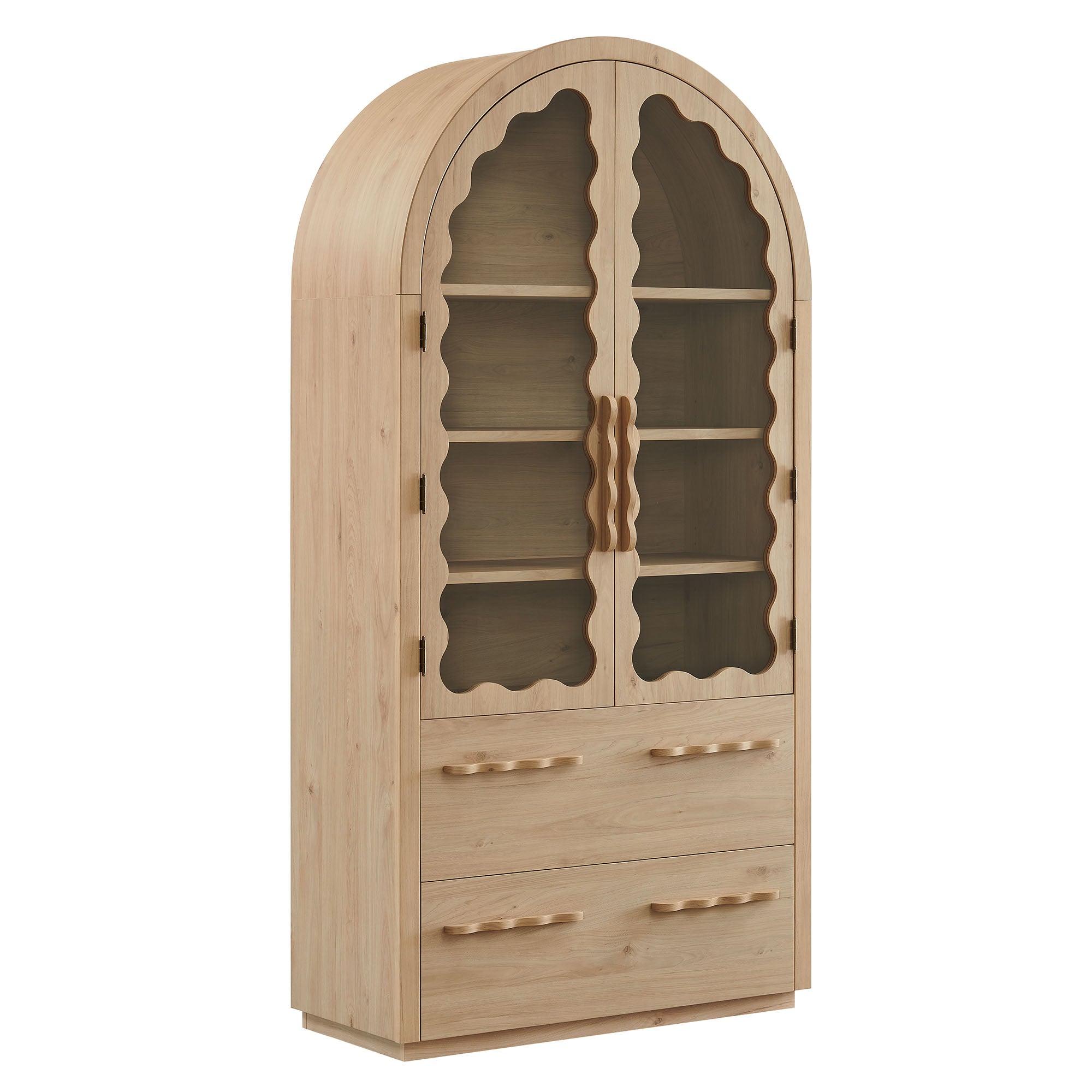 Modway EEI-7589 Rory 76 Inch Arched Kitchen Pantry Display Cabinet