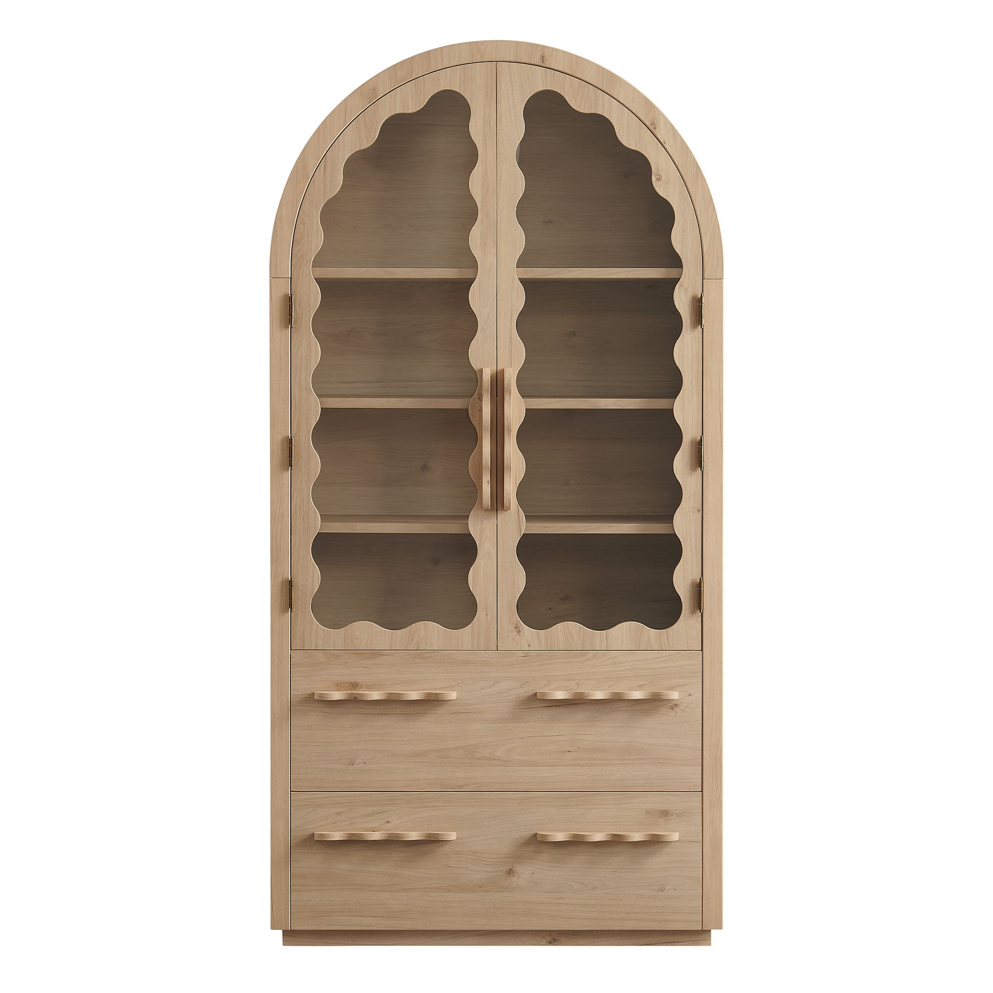 Modway Rory 76 Inch Arched Kitchen Pantry Display Cabinet