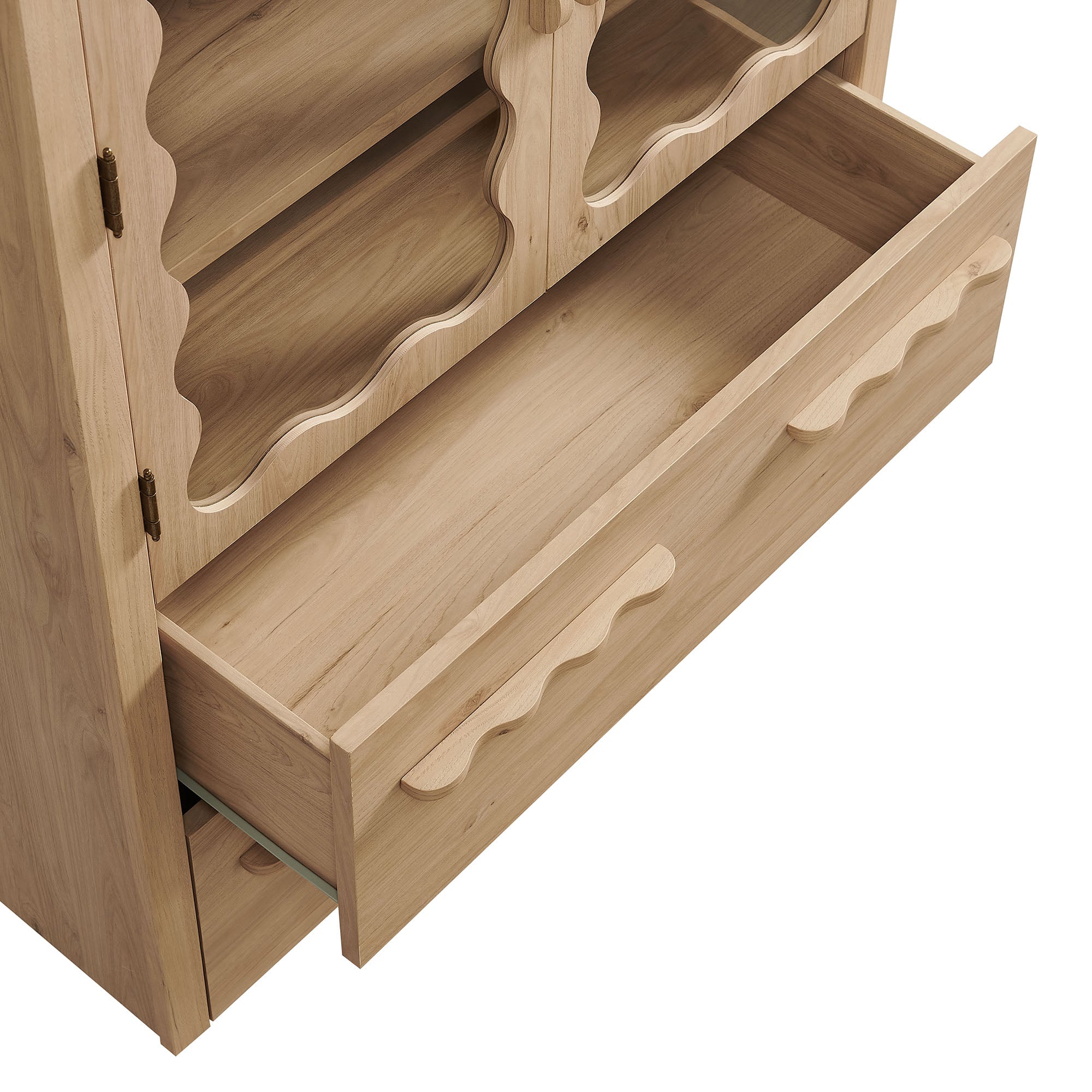 Modway Rory 76 Inch Arched Kitchen Pantry Display Cabinet