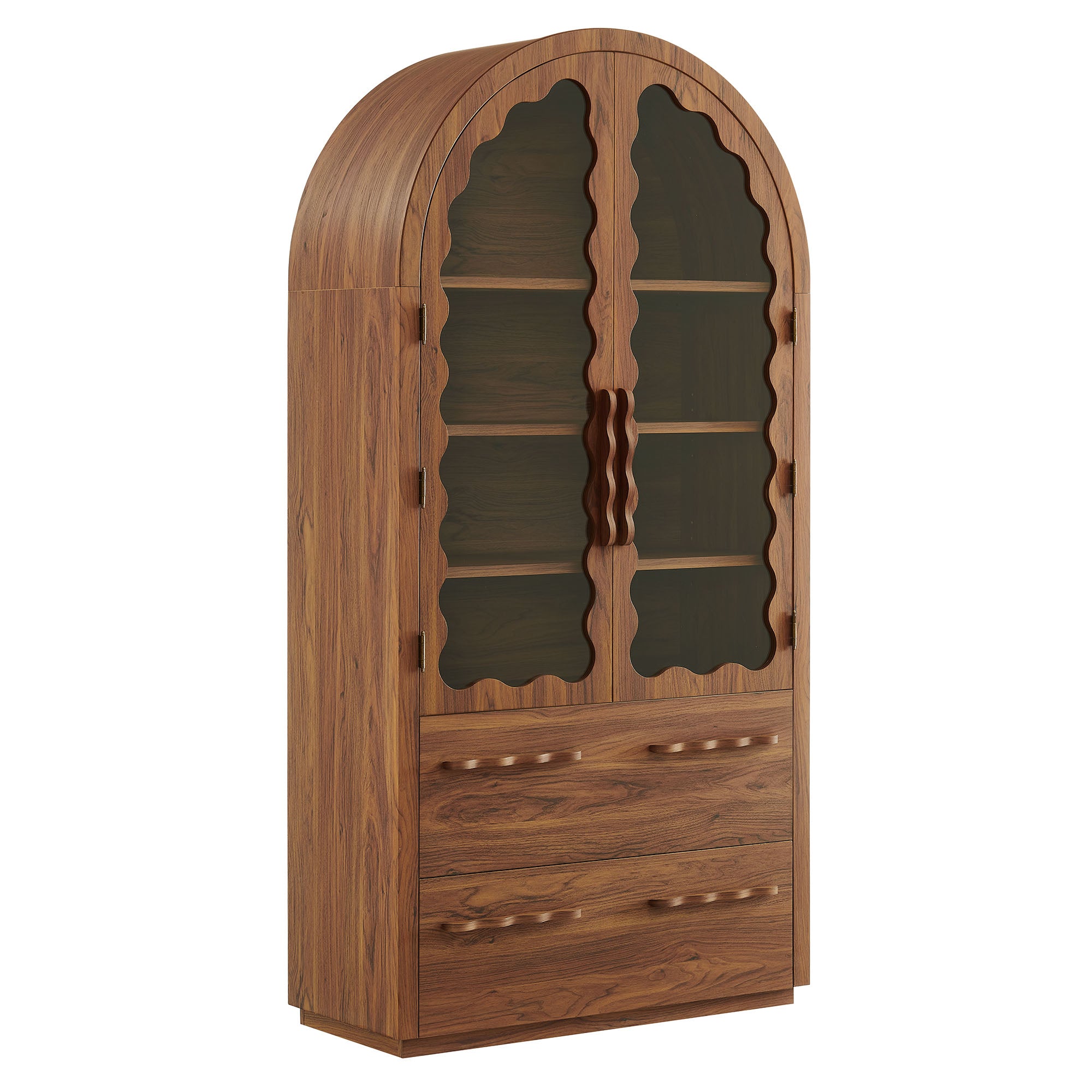 Modway EEI-7589 Rory 76 Inch Arched Kitchen Pantry Display Cabinet