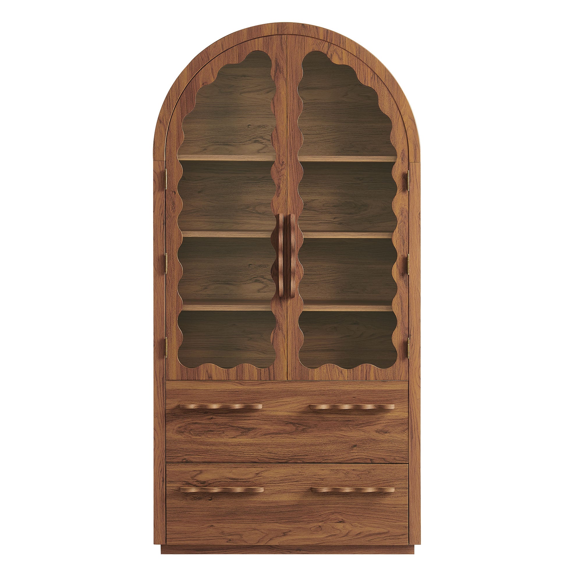 Modway Rory 76 Inch Arched Kitchen Pantry Display Cabinet