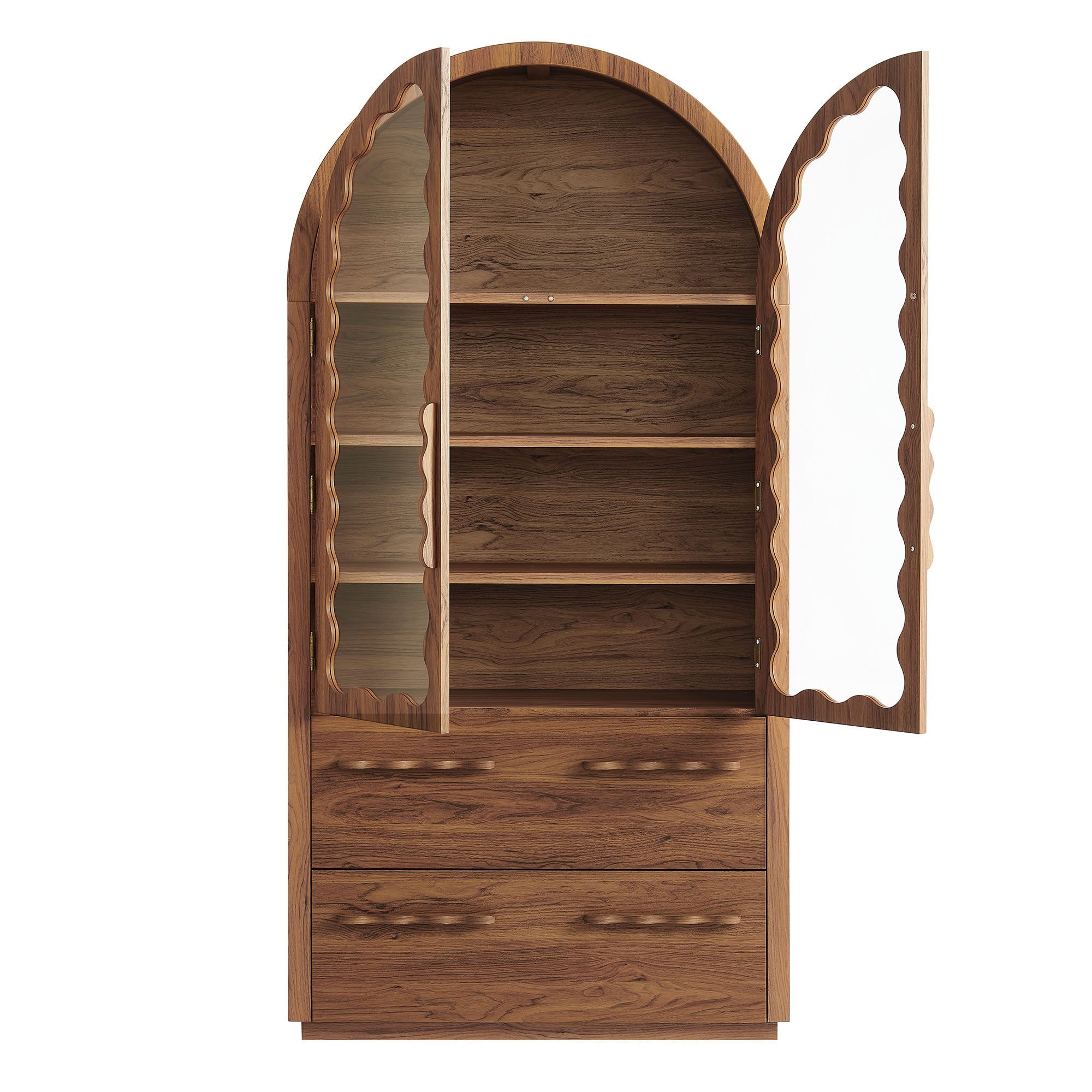 Modway EEI-7589 Rory 76 Inch Arched Kitchen Pantry Display Cabinet
