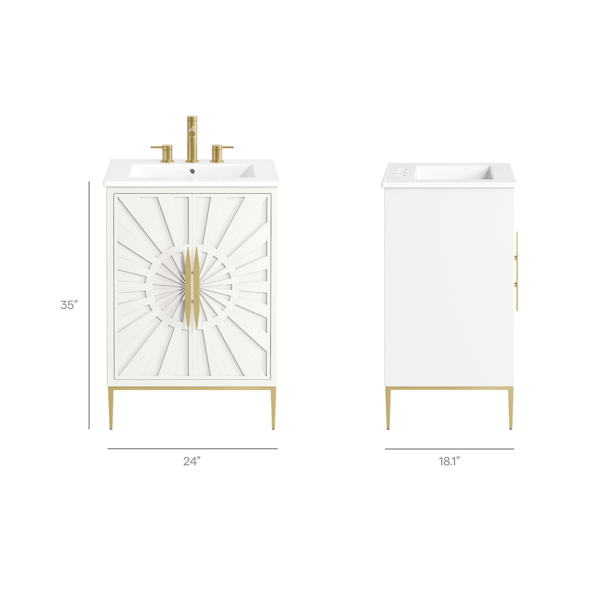 Modway EEI-7592 Awaken 24" Bathroom Vanity