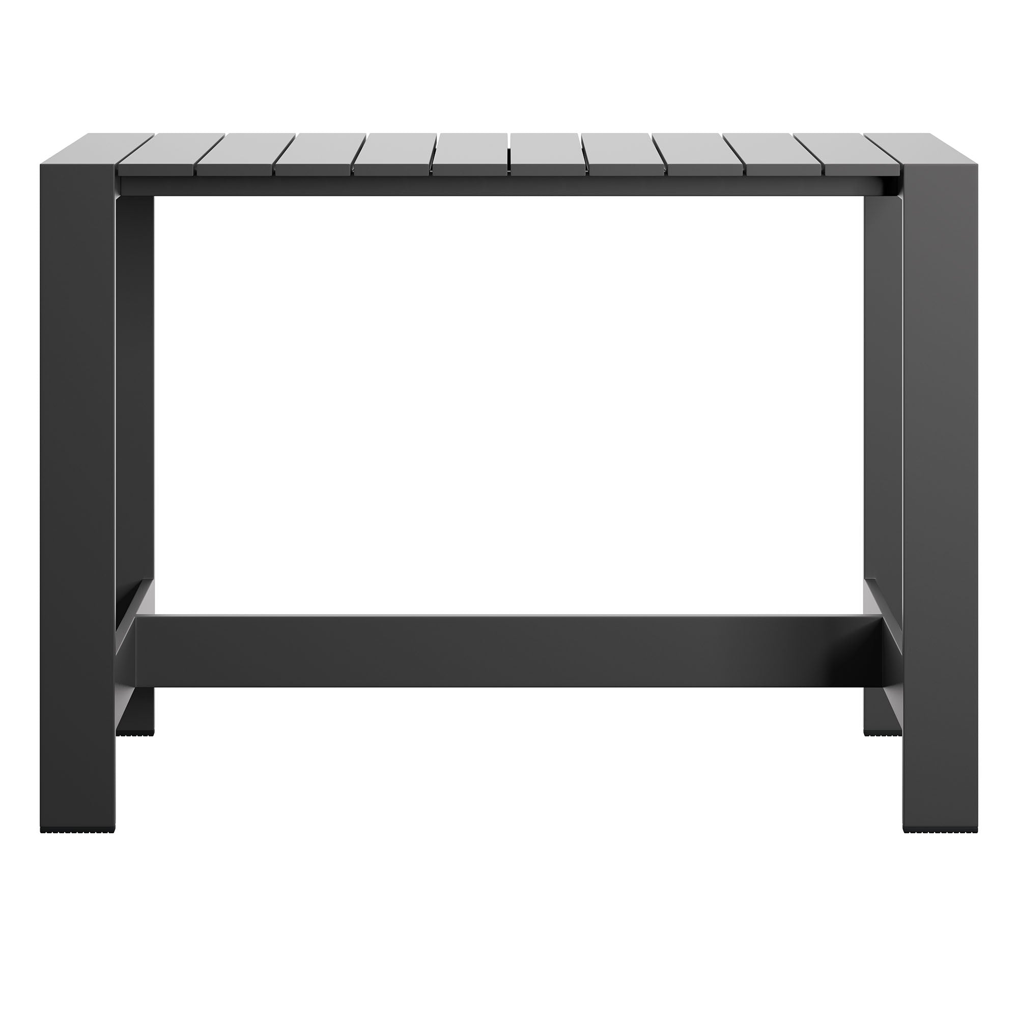 Modway EEI-7593 Tahoe 59 Inch Rectangle Outdoor Patio Aluminum Bar Table