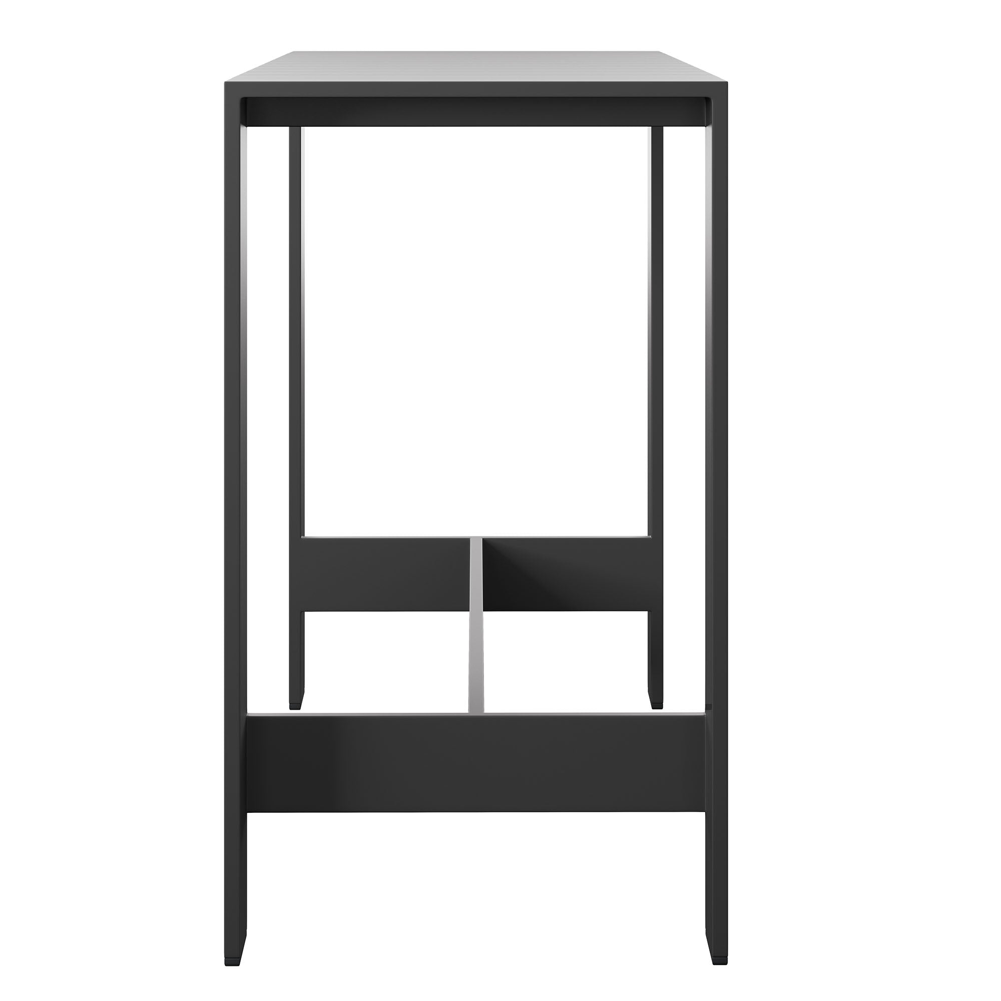 Modway Tahoe 59 Inch Rectangle Outdoor Patio Aluminum Bar Table
