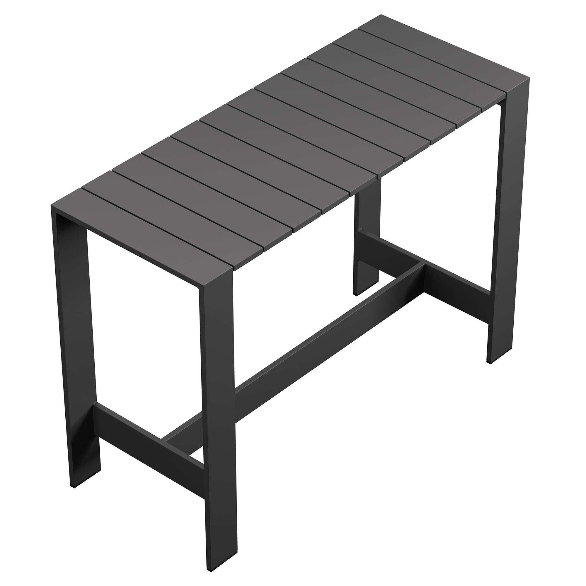 Modway EEI-7593 Tahoe 59 Inch Rectangle Outdoor Patio Aluminum Bar Table
