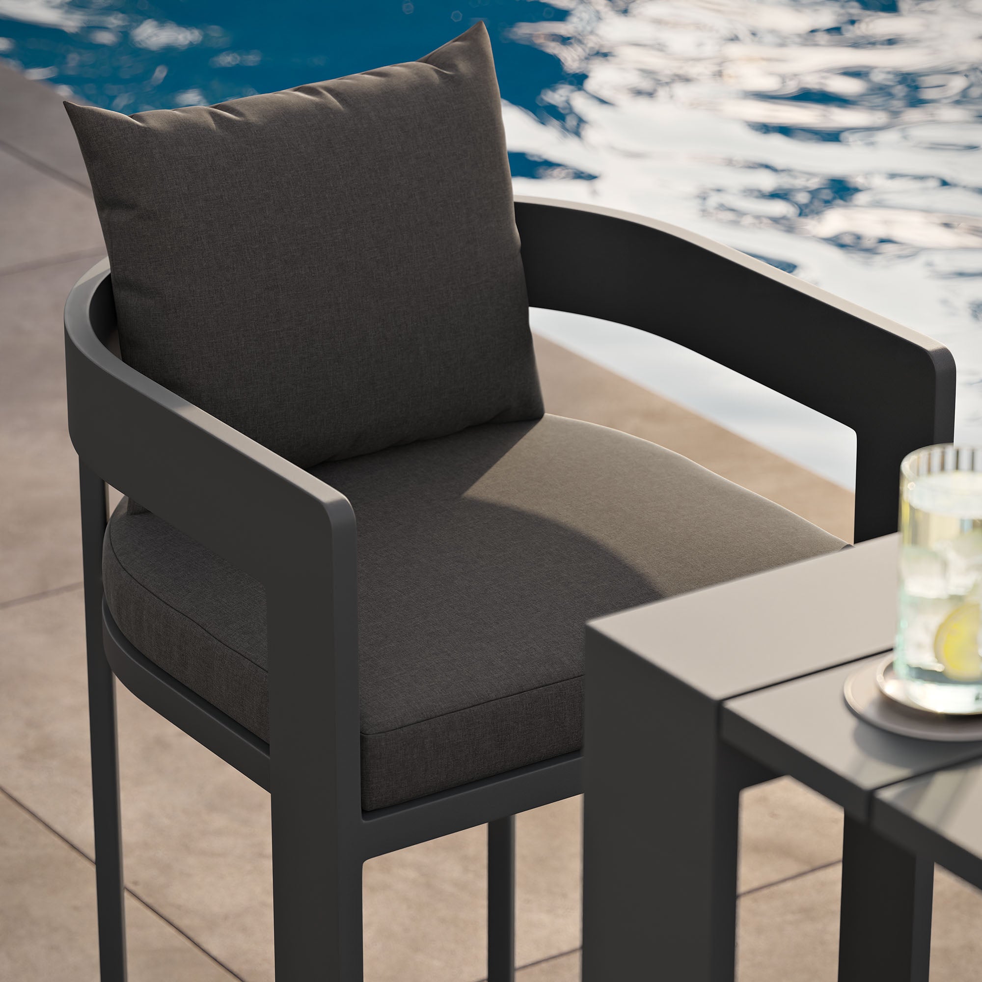 Modway EEI-7595 Tahoe Outdoor Patio Patio Aluminum Bar Chair