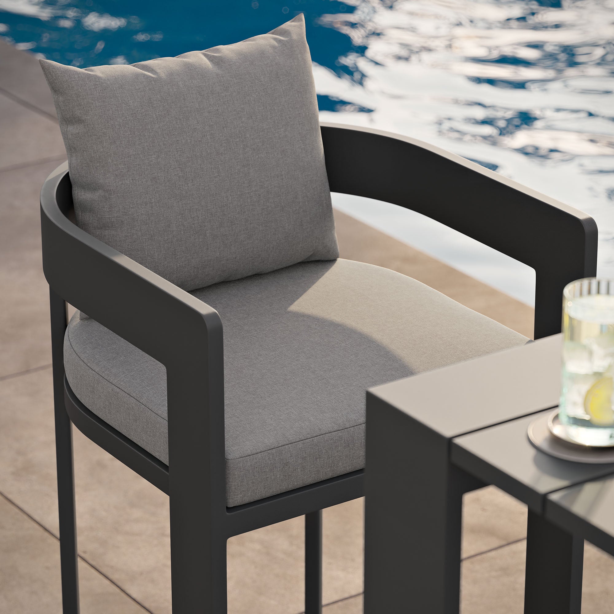 Modway EEI-7595 Tahoe Outdoor Patio Patio Aluminum Bar Chair