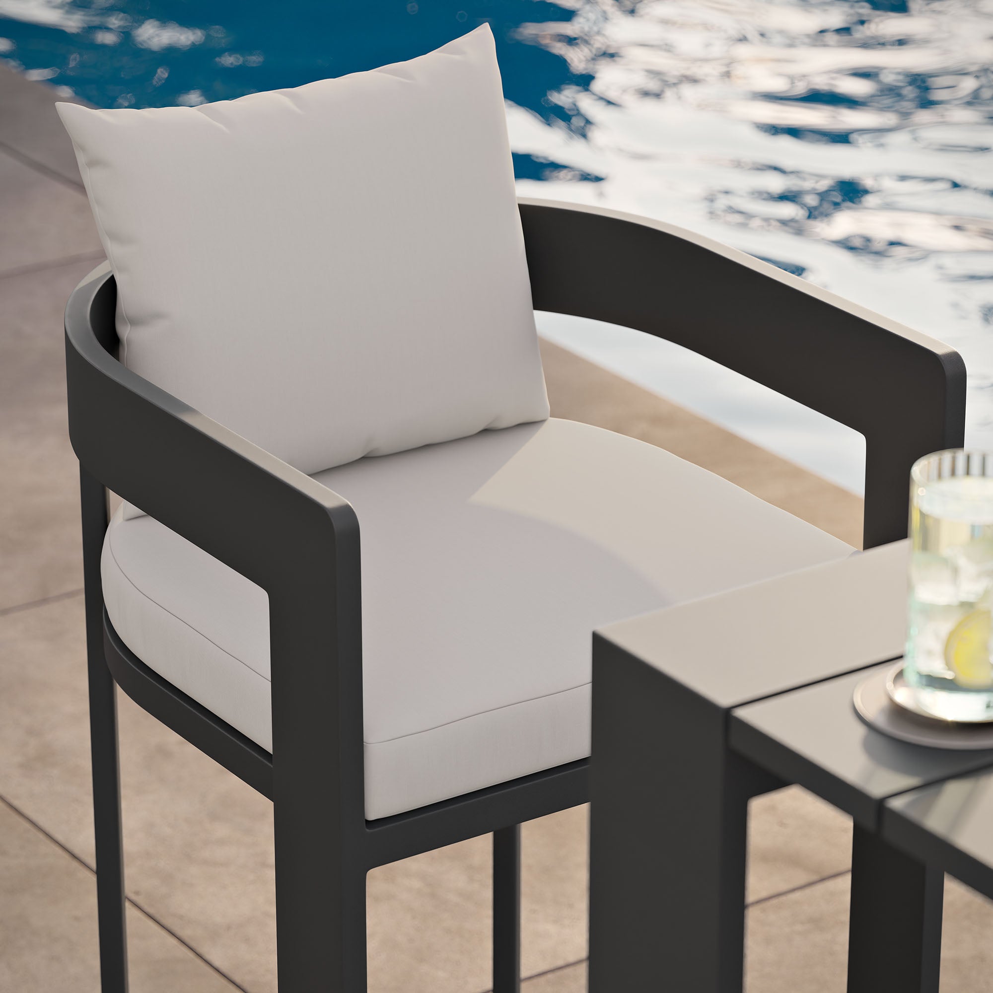 Modway EEI-7595 Tahoe Outdoor Patio Patio Aluminum Bar Chair