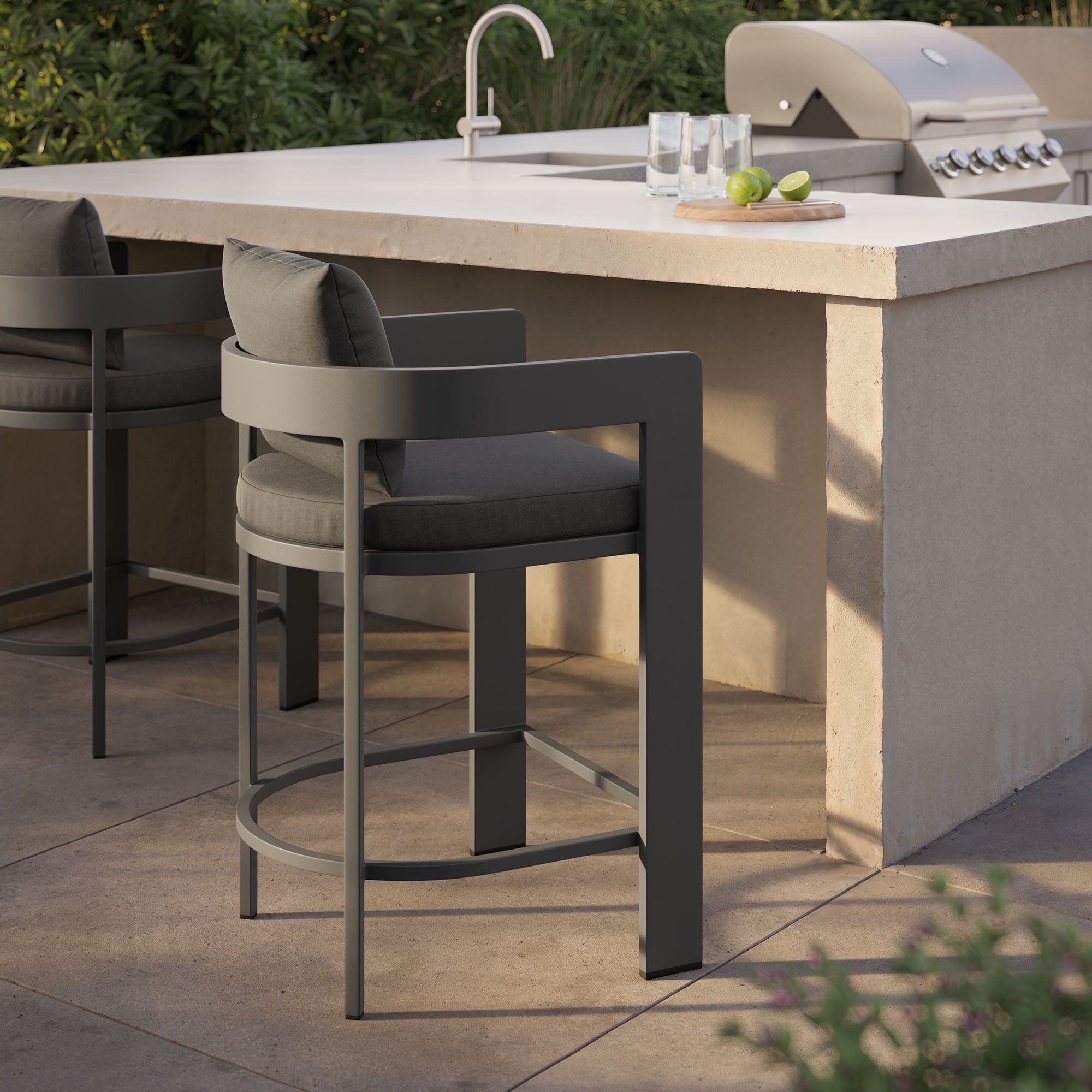 Modway Tahoe Outdoor Patio Patio Aluminum Counter Stool