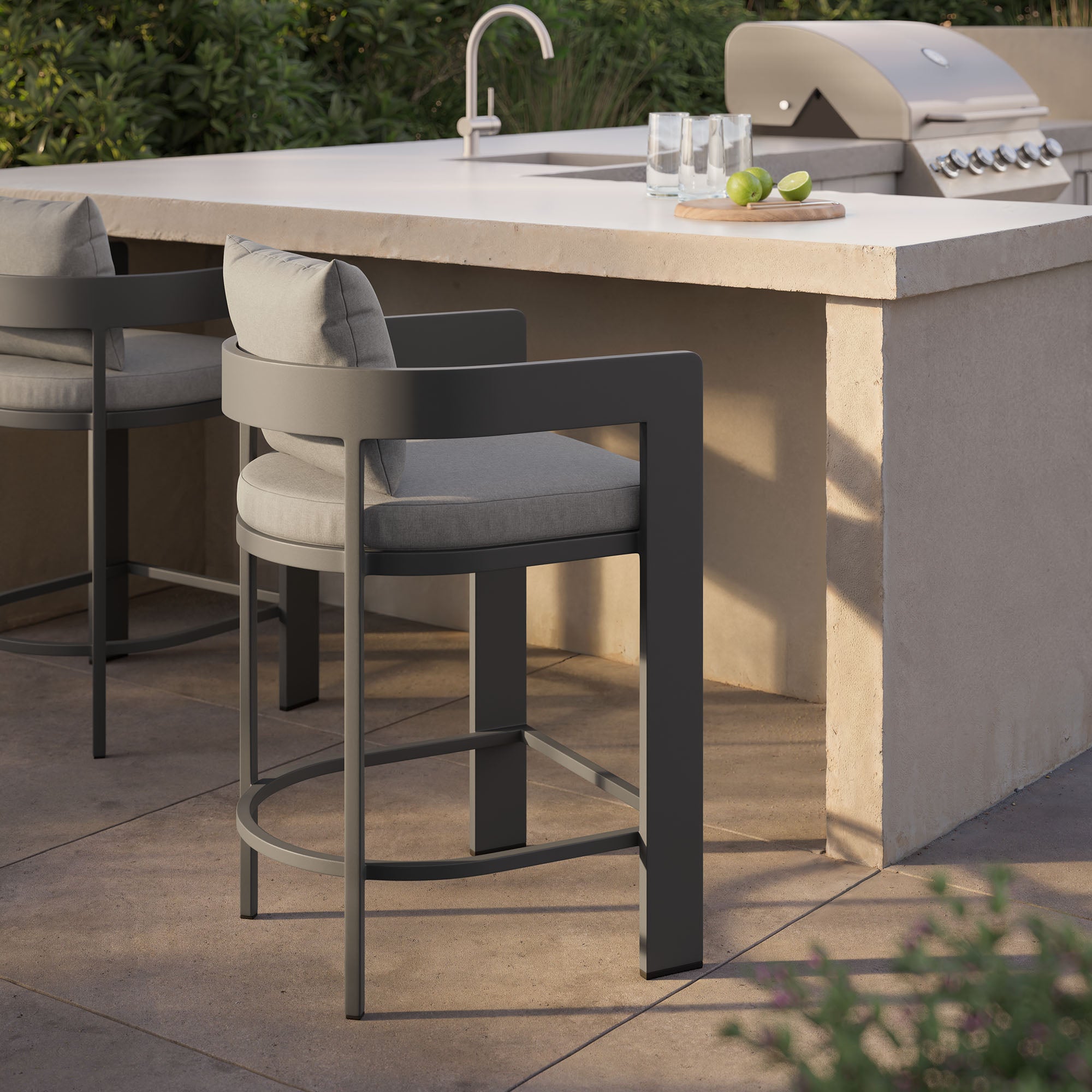 Modway EEI-7596 Tahoe Outdoor Patio Patio Aluminum Counter Stool