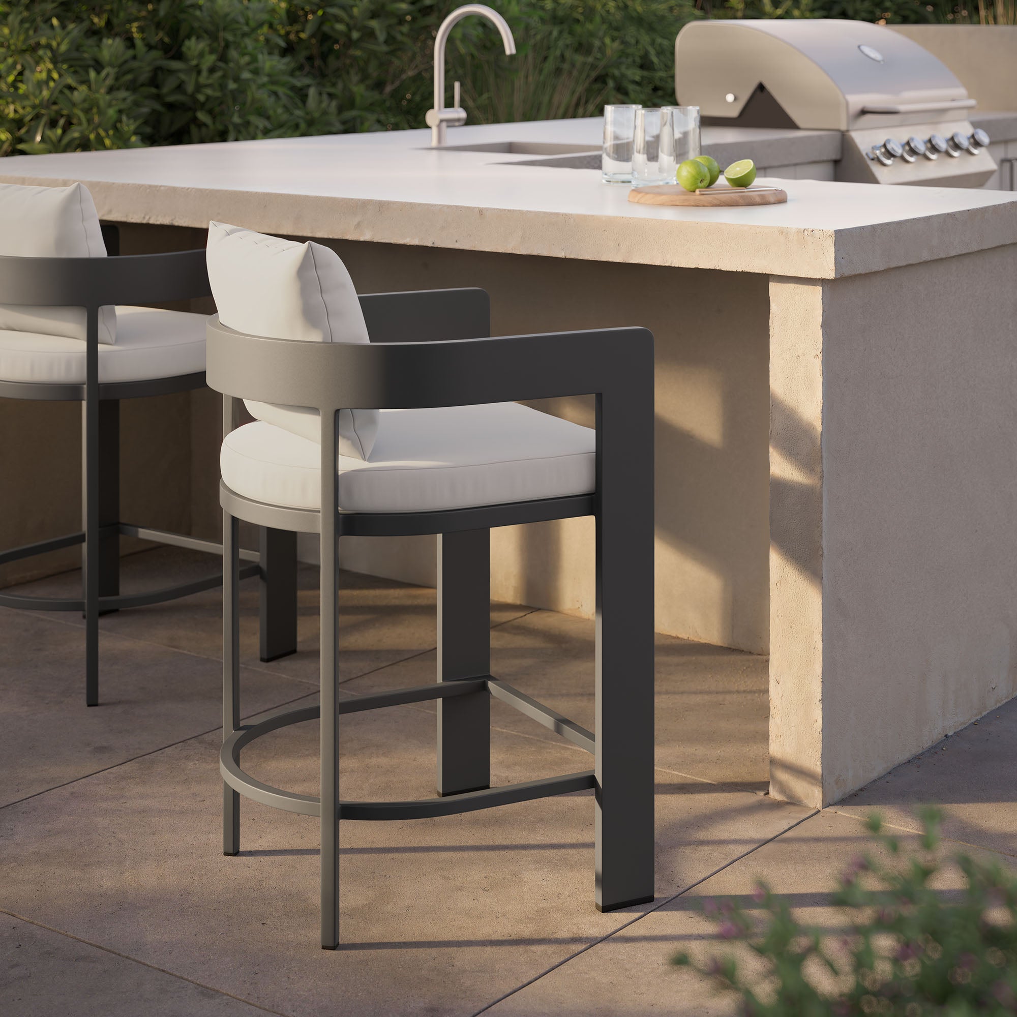 Modway Tahoe Outdoor Patio Patio Aluminum Counter Stool