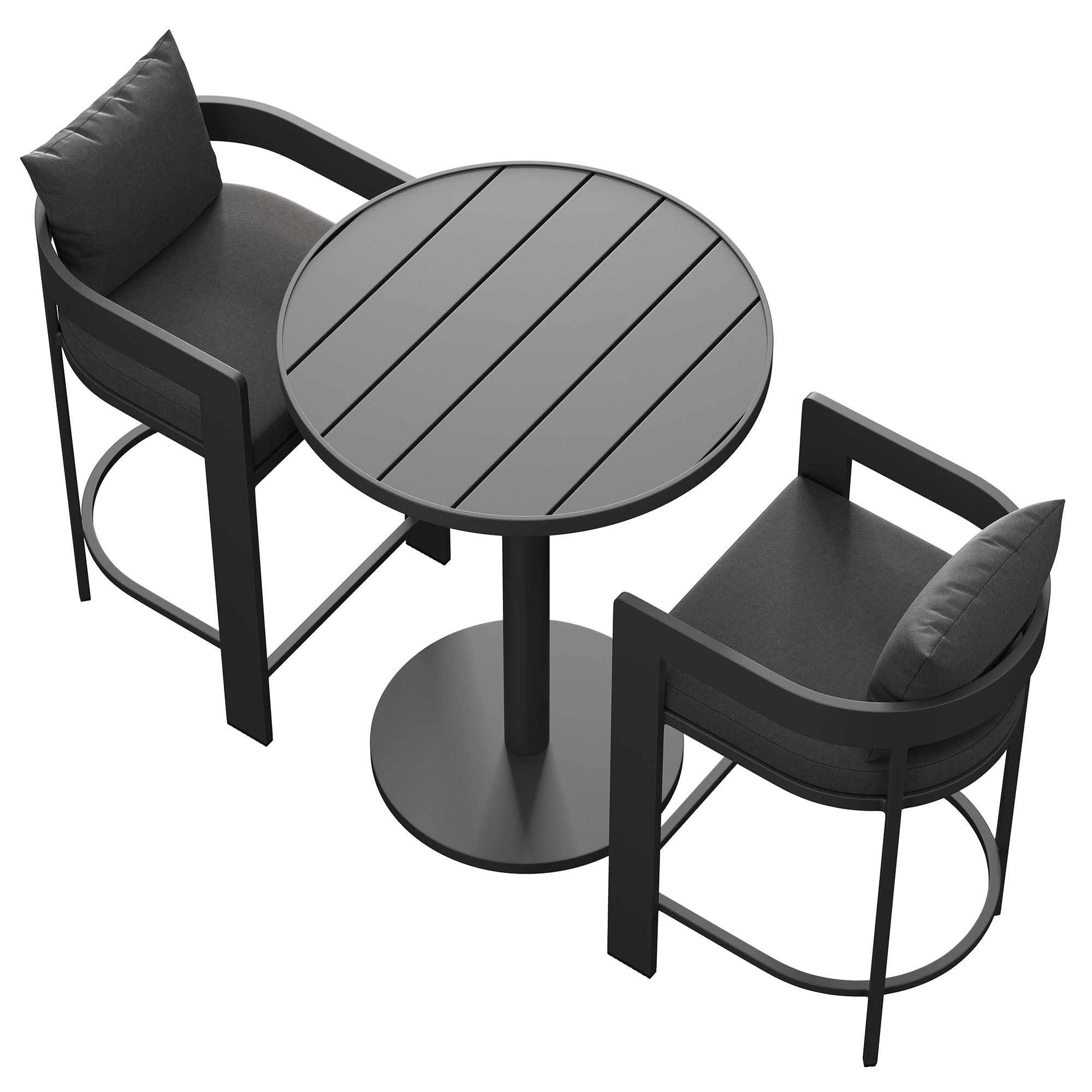 Modway EEI-7597 Tahoe 3-Piece Outdoor Patio Aluminum Bar Set