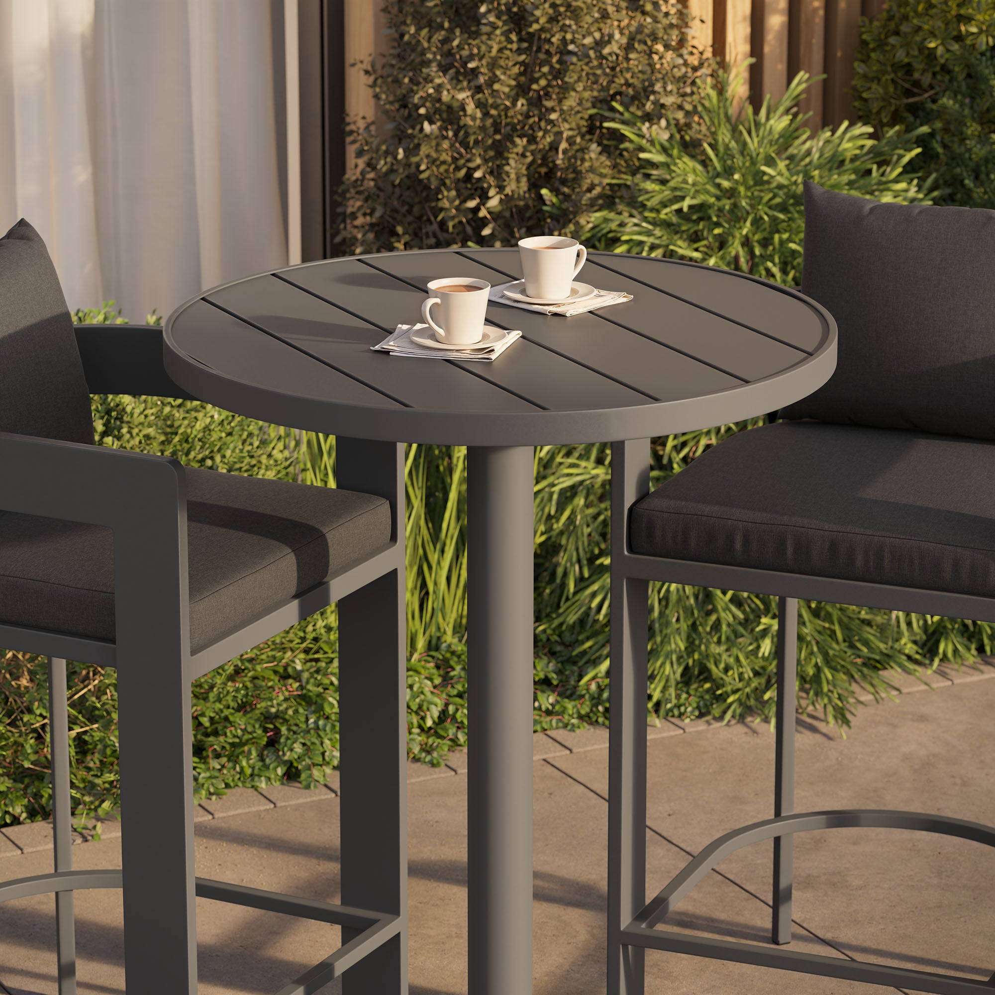 Modway EEI-7597 Tahoe 3-Piece Outdoor Patio Aluminum Bar Set