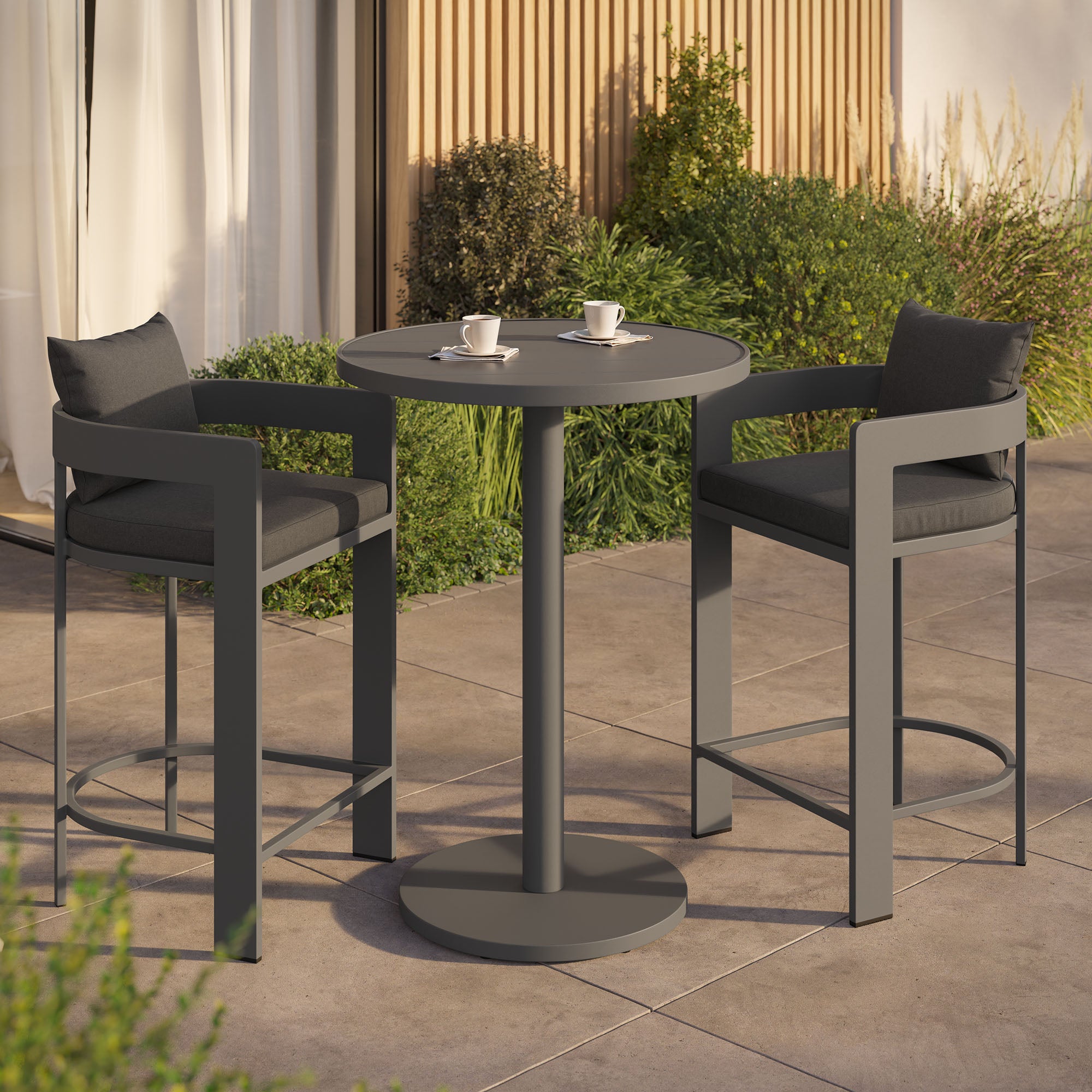 Modway EEI-7597 Tahoe 3-Piece Outdoor Patio Aluminum Bar Set