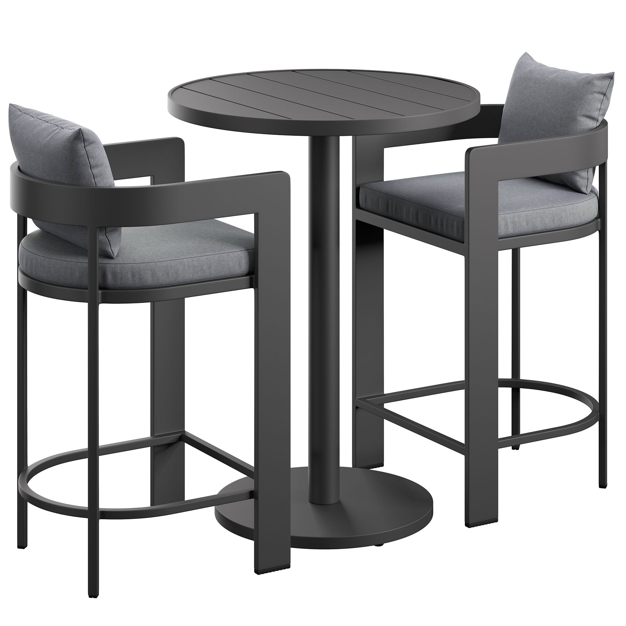Modway Tahoe 3-Piece Outdoor Patio Aluminum Bar Set
