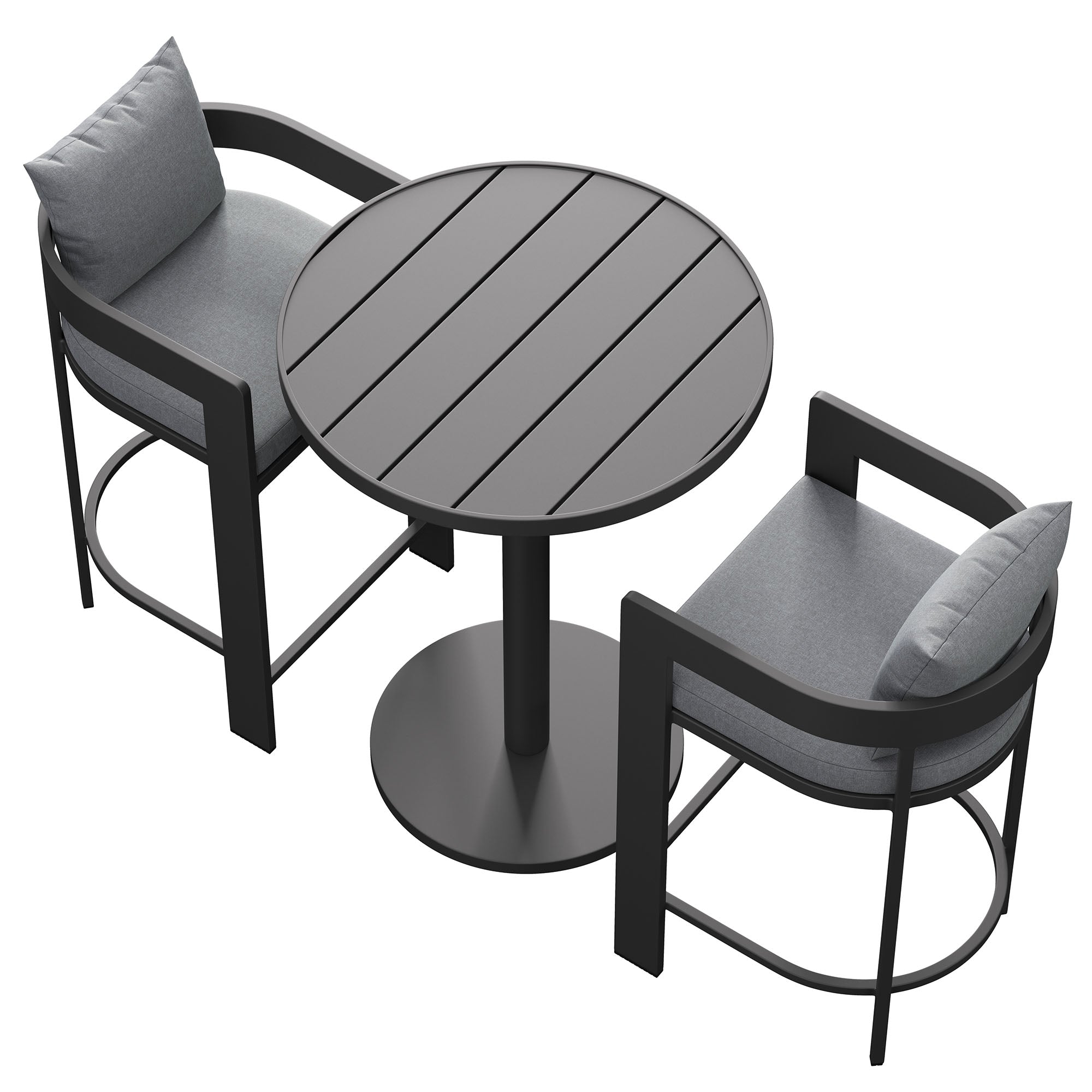 Modway Tahoe 3-Piece Outdoor Patio Aluminum Bar Set