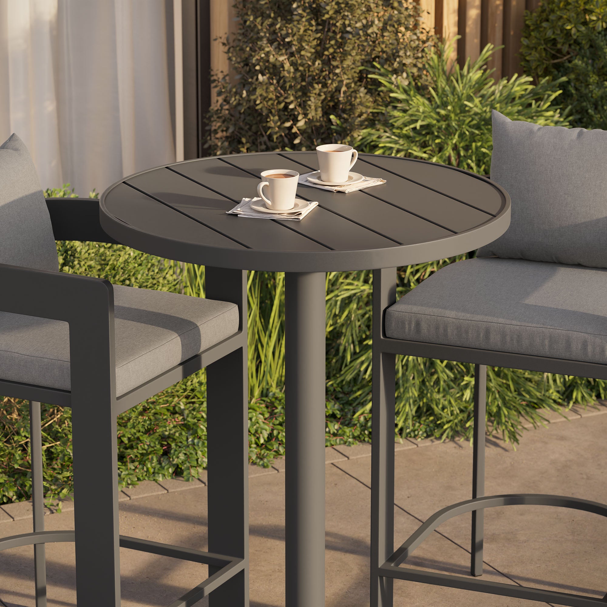 Modway EEI-7597 Tahoe 3-Piece Outdoor Patio Aluminum Bar Set