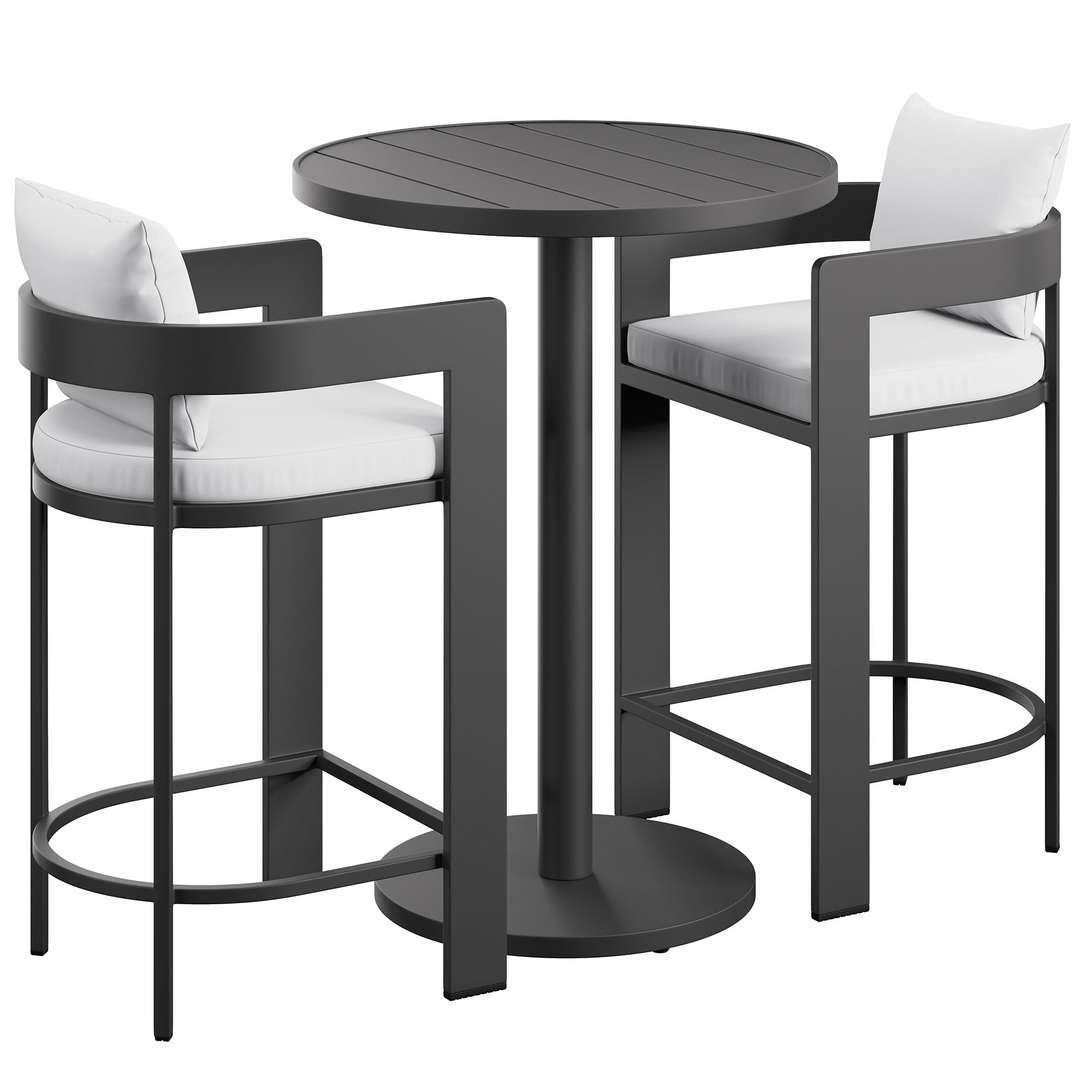Modway EEI-7597 Tahoe 3-Piece Outdoor Patio Aluminum Bar Set