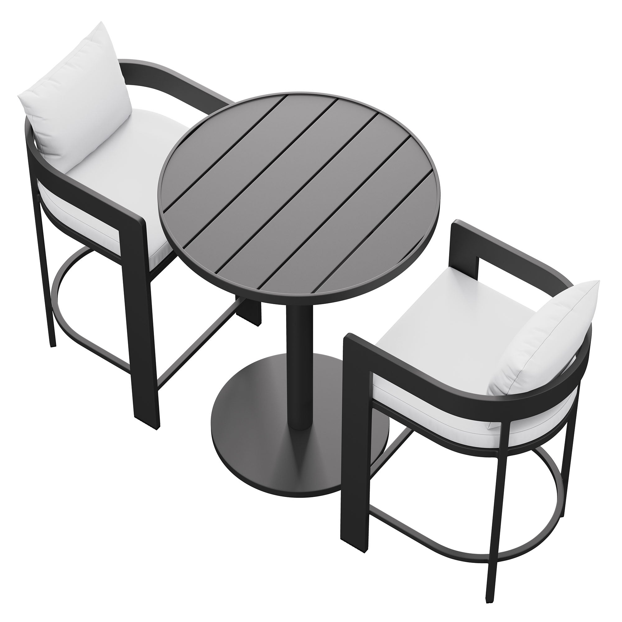 Modway EEI-7597 Tahoe 3-Piece Outdoor Patio Aluminum Bar Set