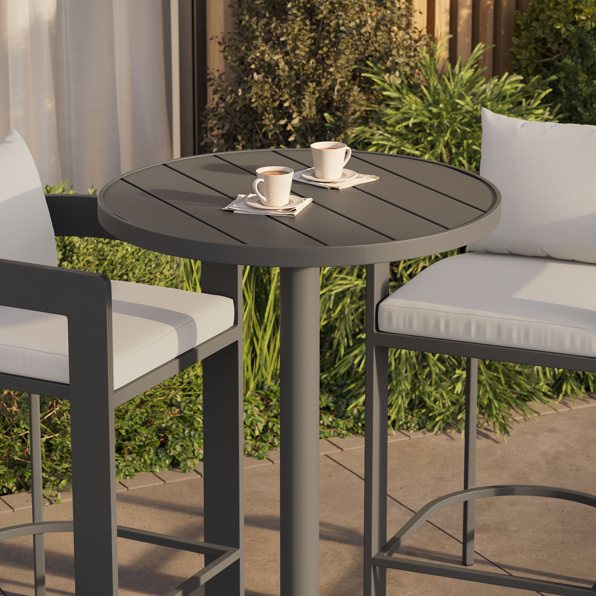 Modway EEI-7597 Tahoe 3-Piece Outdoor Patio Aluminum Bar Set
